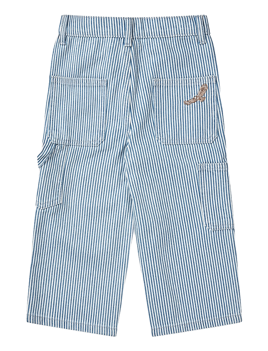 Copenhagen Colors - Y/D STRIPE TWILL CARGO PANTS W. ADJ. WAIST - cargohosen - denim blue stripe - 2