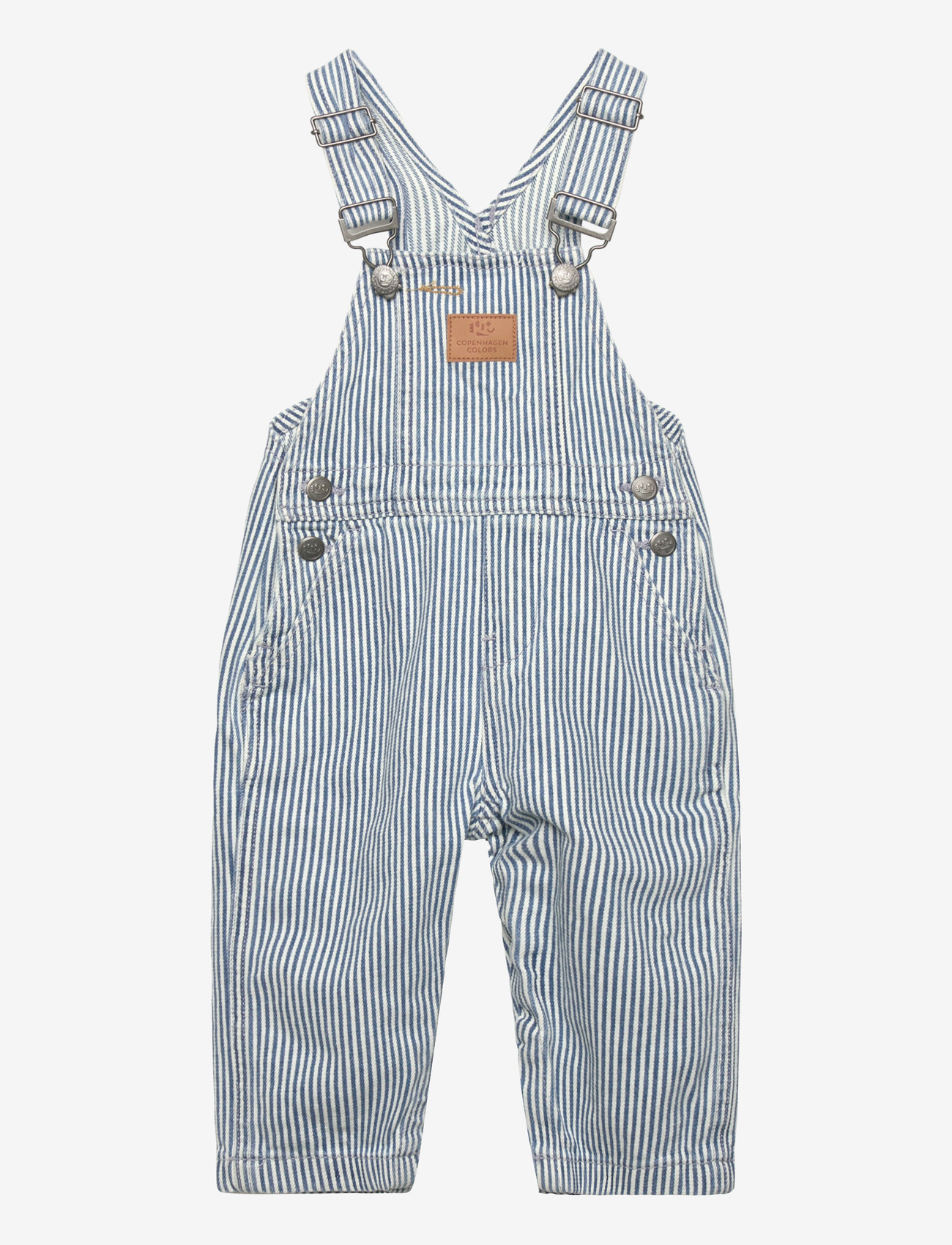 Copenhagen Colors - Y/D TWILL BABY OVERALLS - overalls - denim blue stripe - 0