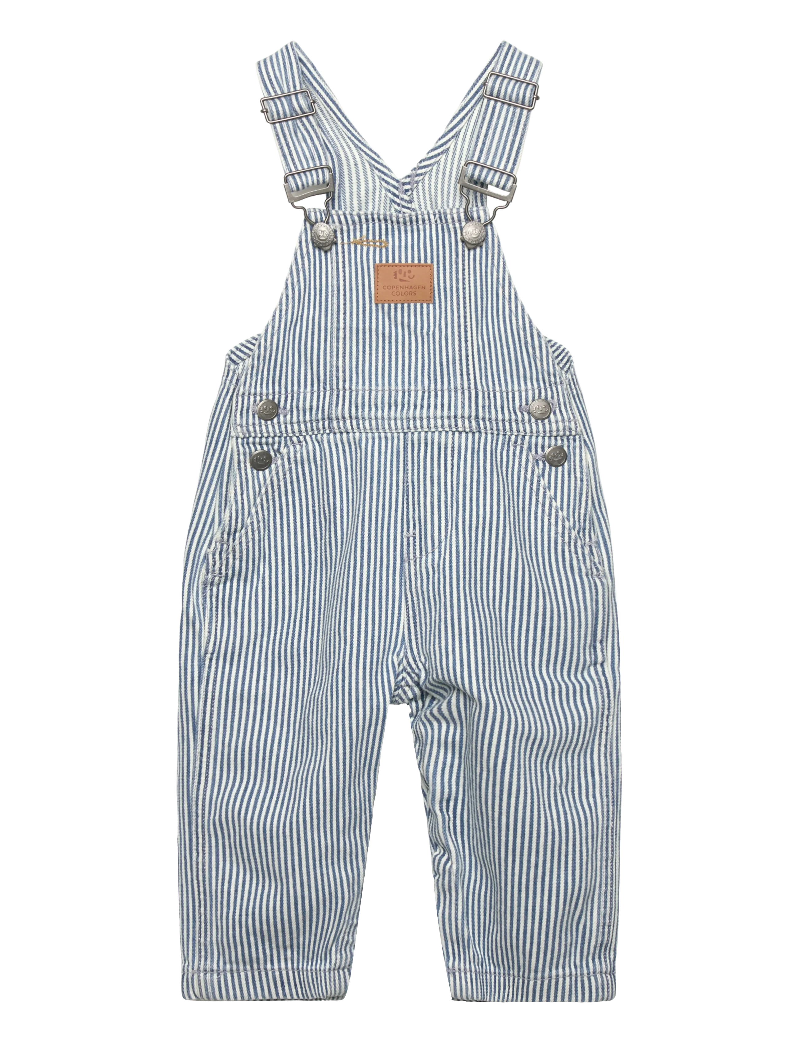 Copenhagen Colors Y/D TWILL BABY OVERALLS - Tunked - DENIM BLUE STRIPE / blue