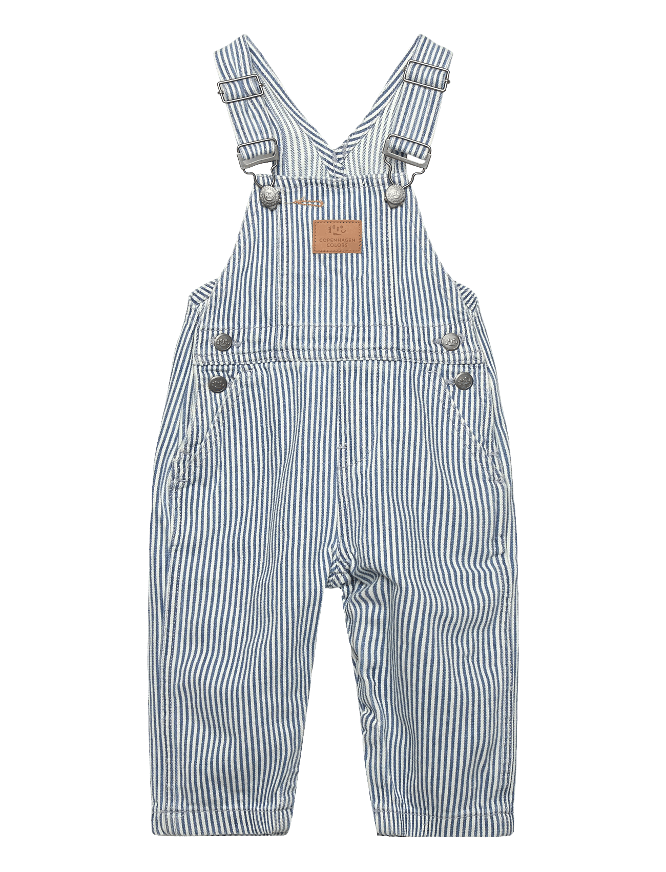 Y/D TWILL BABY OVERALLS - DENIM BLUE STRIPE