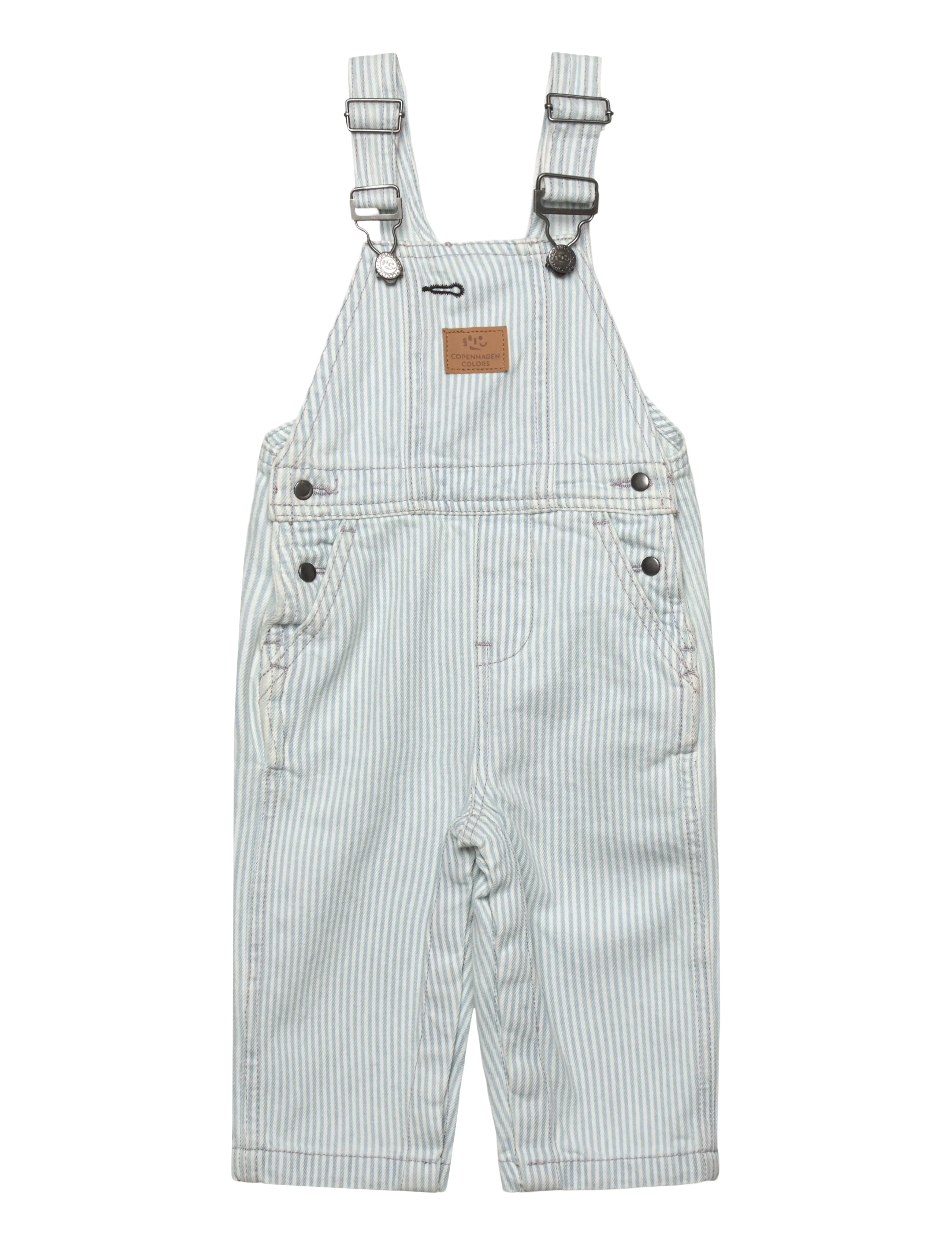 Copenhagen Colors Y/D TWILL BABY OVERALLS - Copenhagen Colors - DENIM LT. BLUE STRIPE / blue