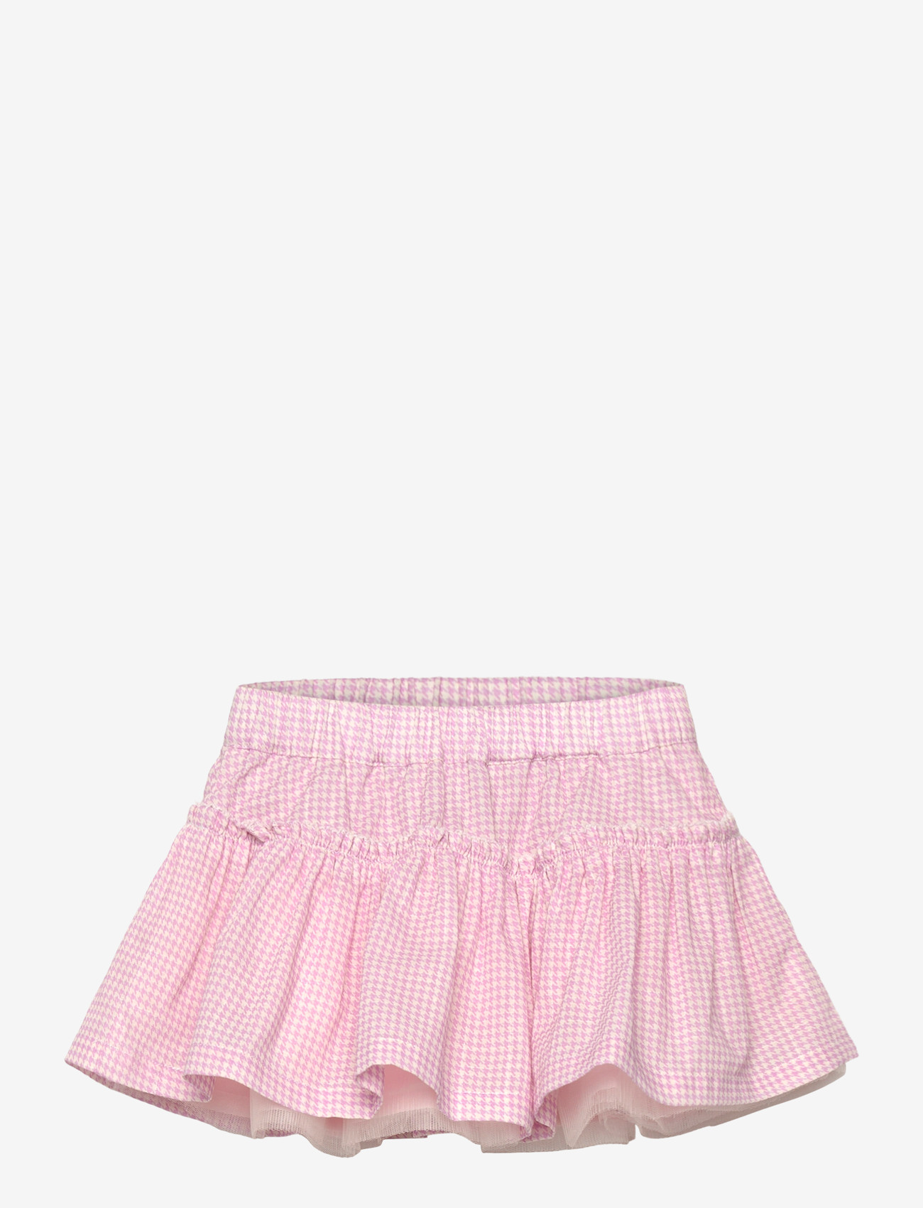 Copenhagen Colors - HOUNDSTOOTH SKIRT W. TULLE - korte nederdele - syringa comb - 0