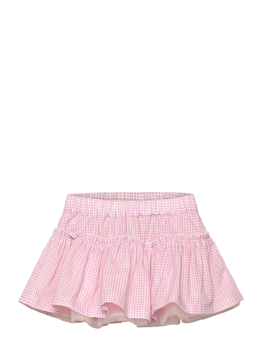 Copenhagen Colors - HOUNDSTOOTH SKIRT W. TULLE - miniseelikud - syringa comb - 0