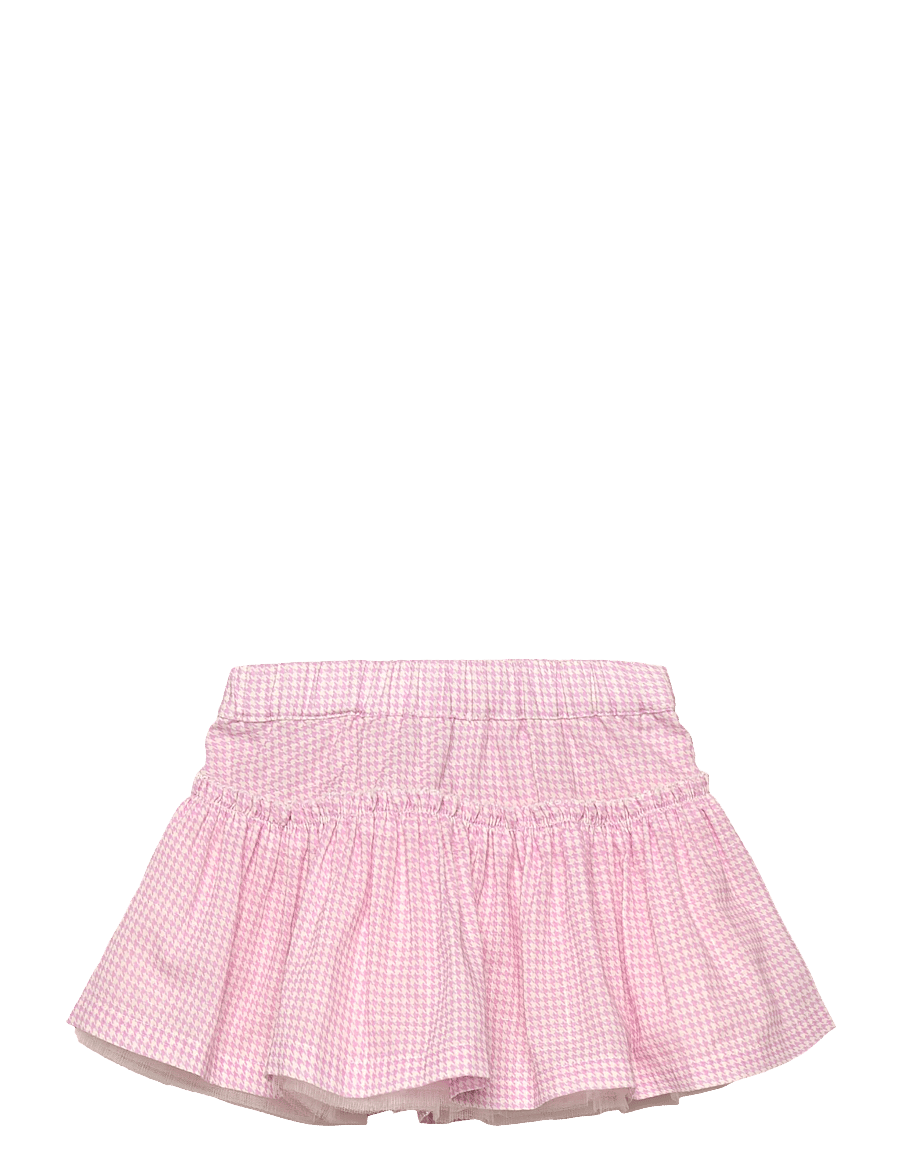 Copenhagen Colors - HOUNDSTOOTH SKIRT W. TULLE - miniseelikud - syringa comb - 1