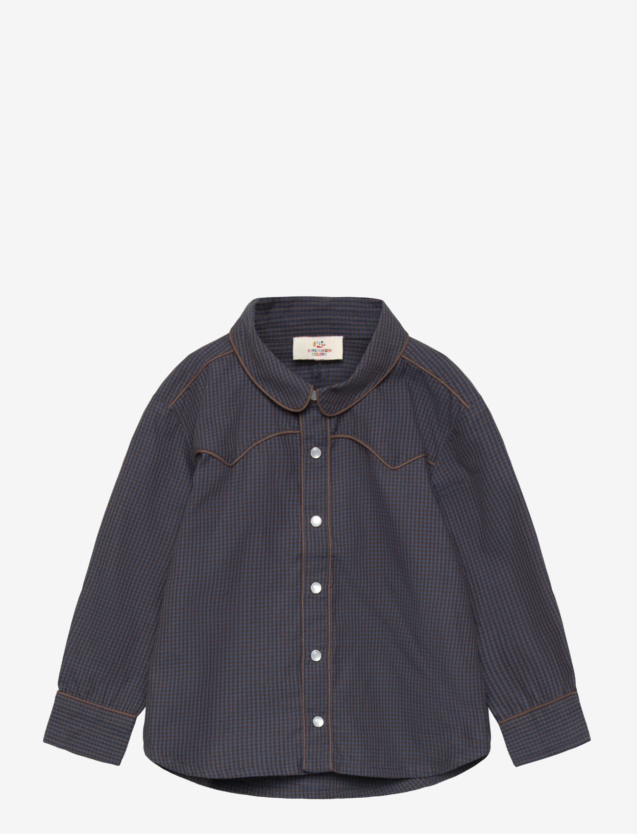 Copenhagen Colors - CHECKERED COWBOY SHIRT - langærmede skjorter - brown/blue check comb. - 0