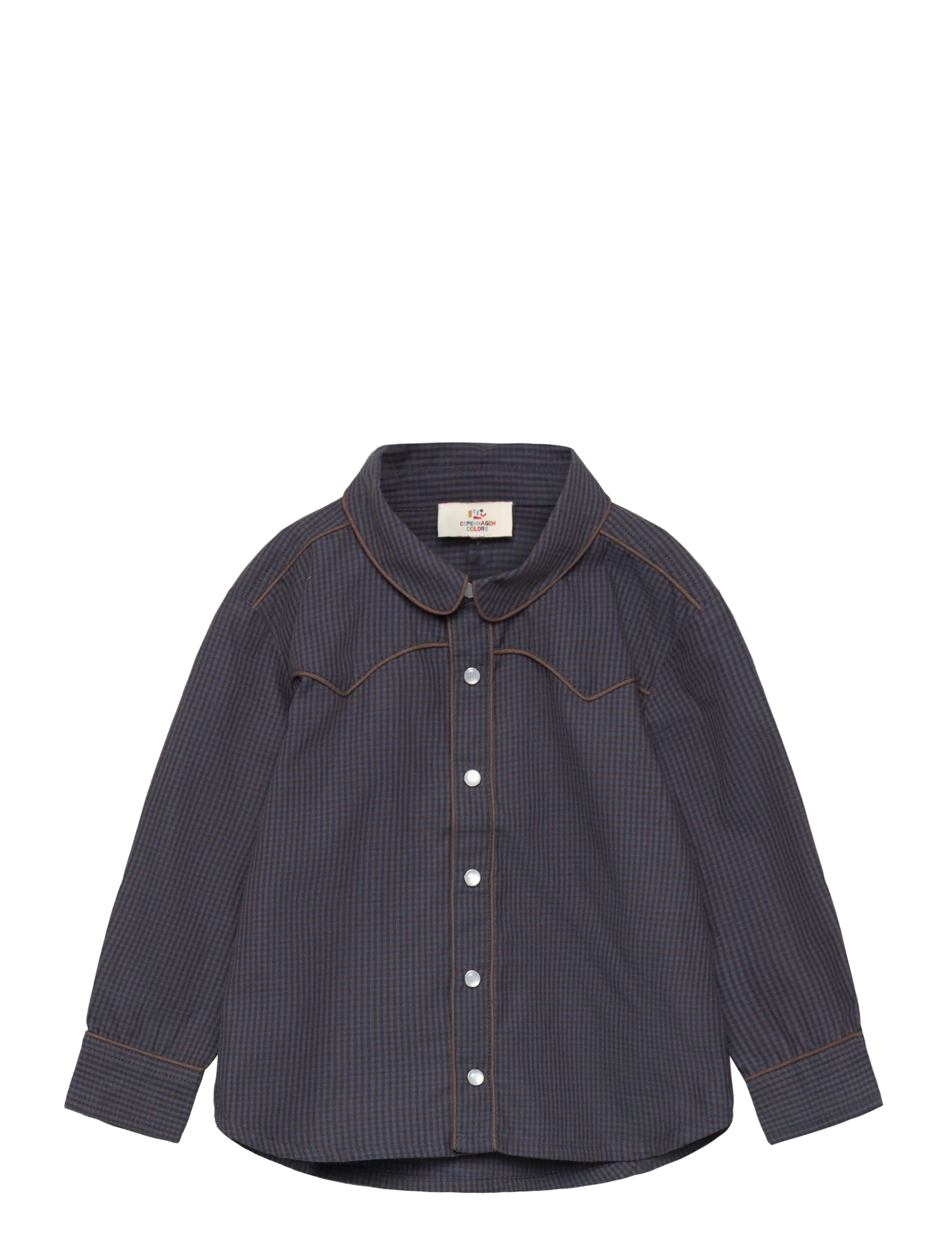 CHECKERED COWBOY SHIRT - BROWN/BLUE CHECK COMB.