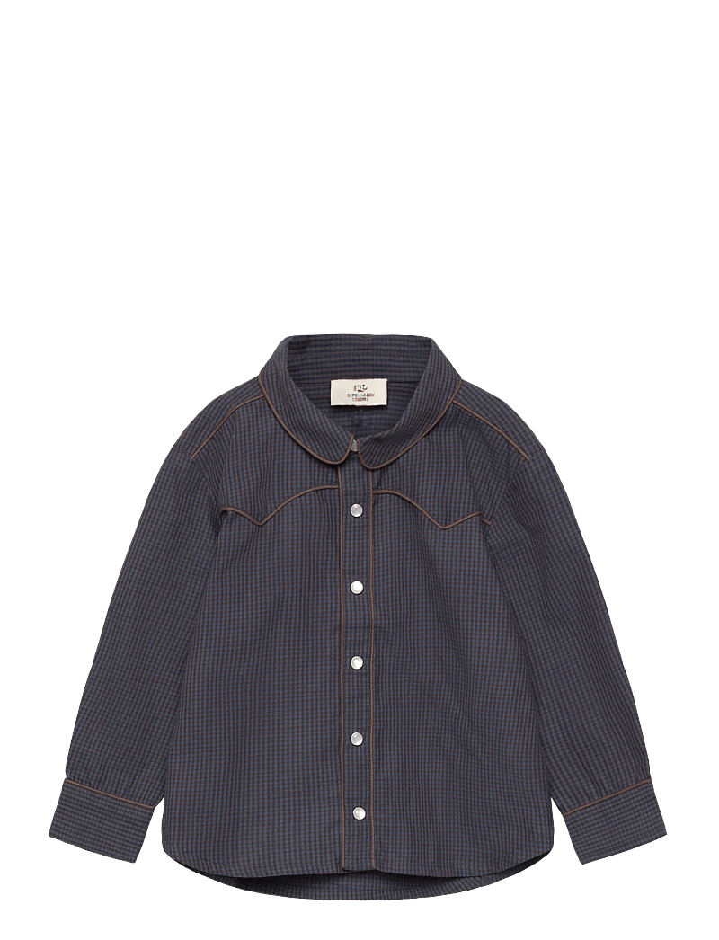 Copenhagen Colors - CHECKERED COWBOY SHIRT - långärmade skjortor - brown/blue check comb. - 0