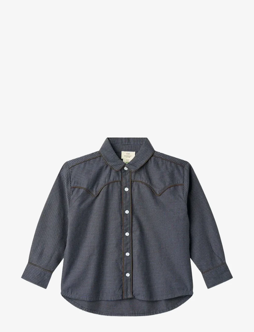 Copenhagen Colors - CHECKERED COWBOY SHIRT - långärmade skjortor - brown/blue check comb. - 0