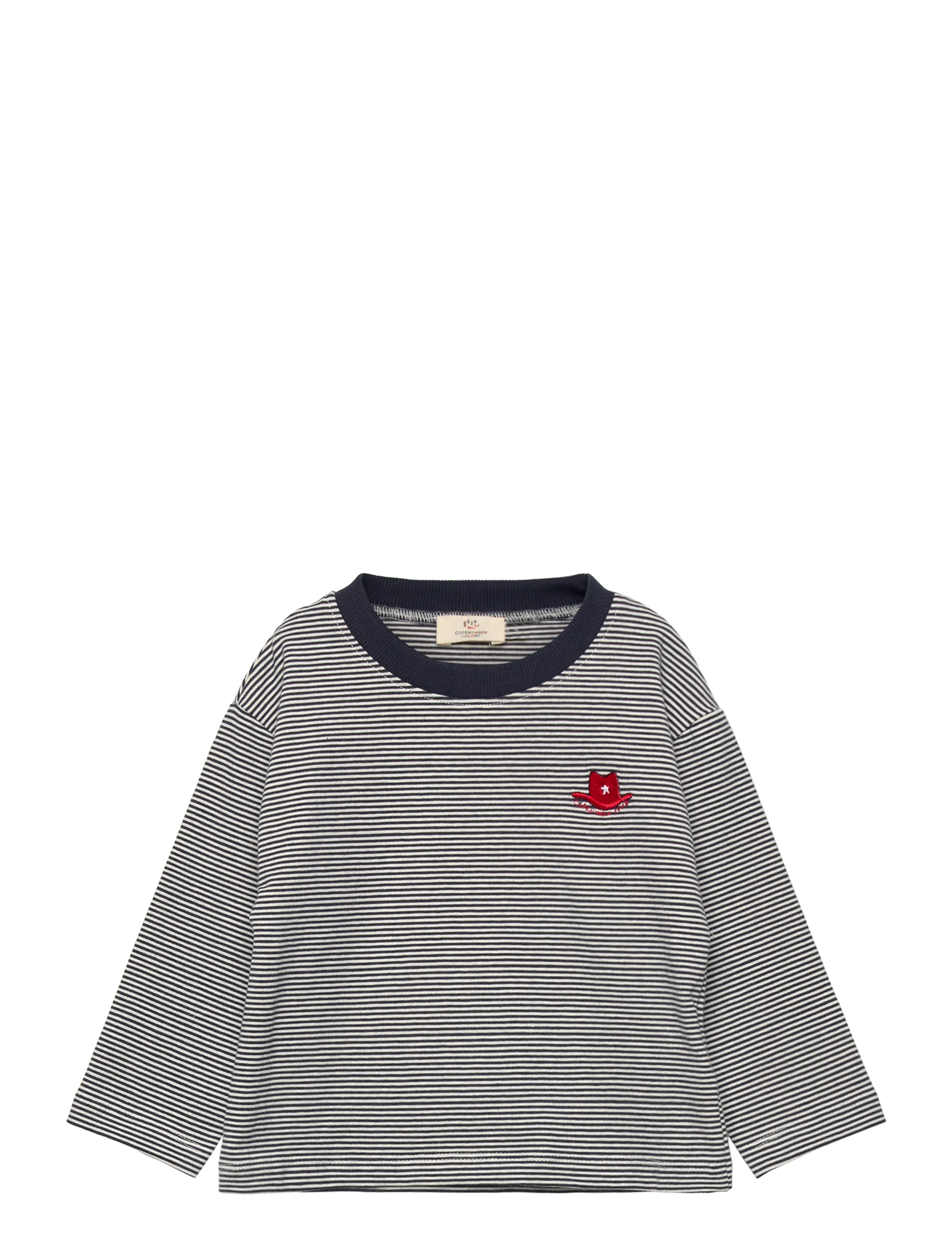 Copenhagen Colors LS T-SHIRT W. RED COWBOY HAT - Oberteile & T-Shirts - NAVY/CREAM STRIPE / multi