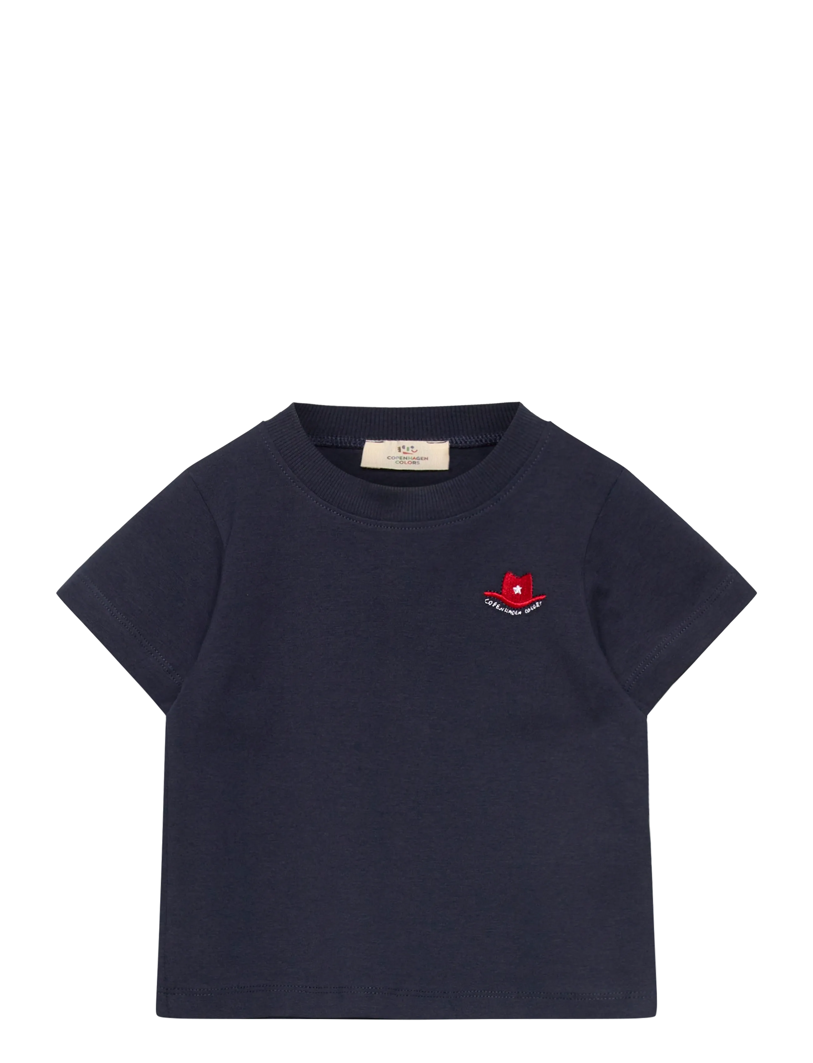 SS T-SHIRT W. RED COWBOY HAT - NAVY