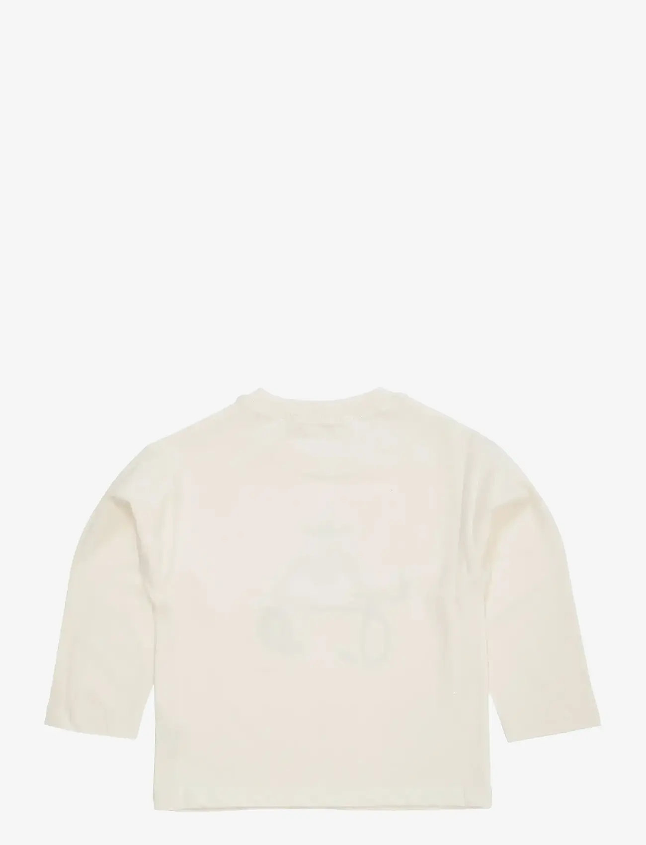 Copenhagen Colors - LS T-SHIRT W. COWBOY PRINT+EMB. - long-sleeved t-shirts - cream - 2