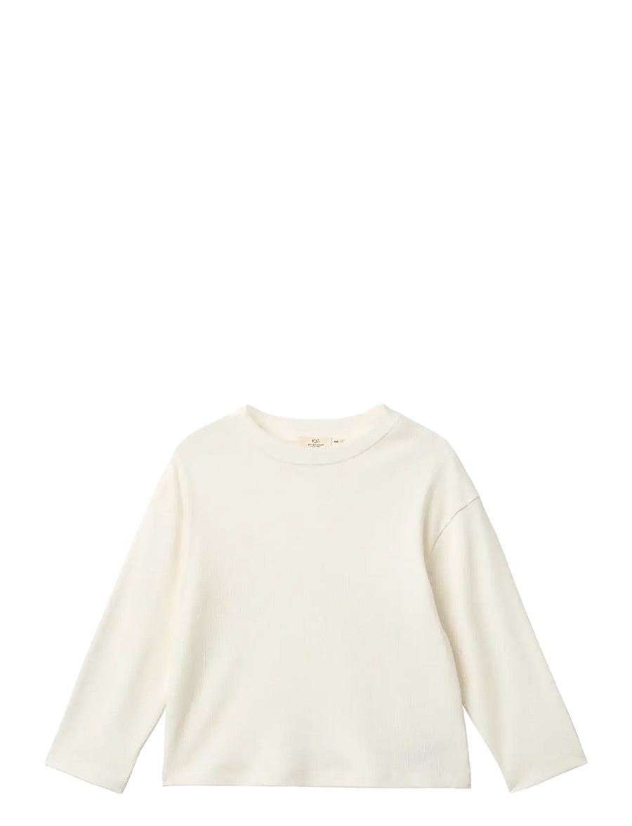 Copenhagen Colors - Long-sleeved Modal Rib T-shirt w. dropped shoulder - langärmelig - cream - 0