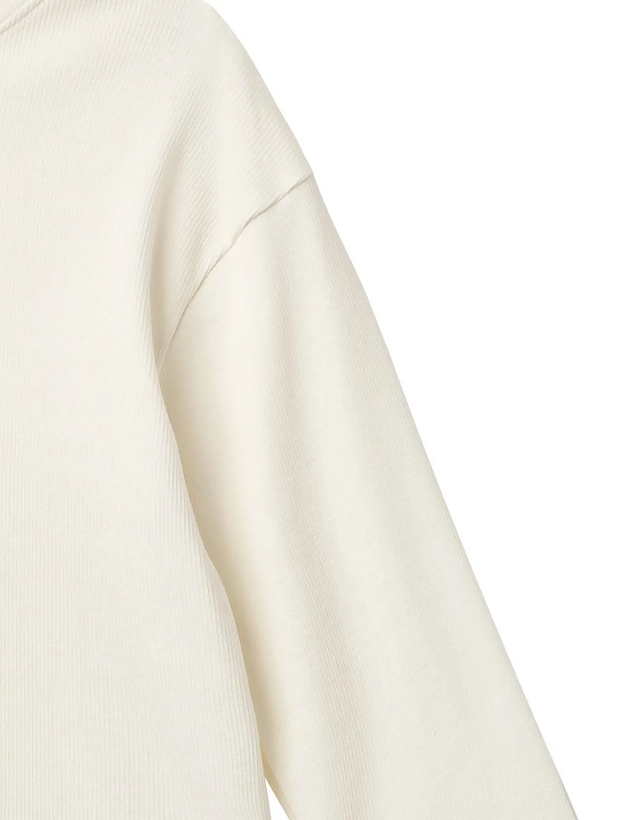 Copenhagen Colors - Long-sleeved Modal Rib T-shirt w. dropped shoulder - langärmelig - cream - 2