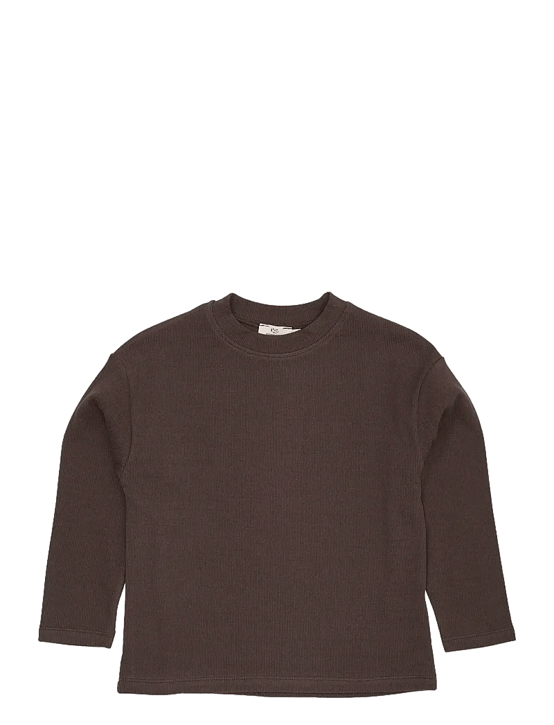 Copenhagen Colors - MODAL RIB LS BLOUSE W. DROP SHOULDER - langärmelig - dk brown - 0