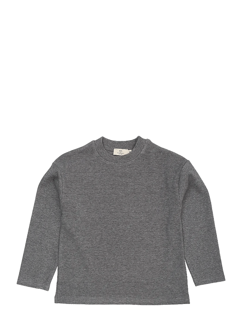 Copenhagen Colors - MODAL RIB LS BLOUSE W. DROP SHOULDER - langærmede t-shirts - grey mel - 0