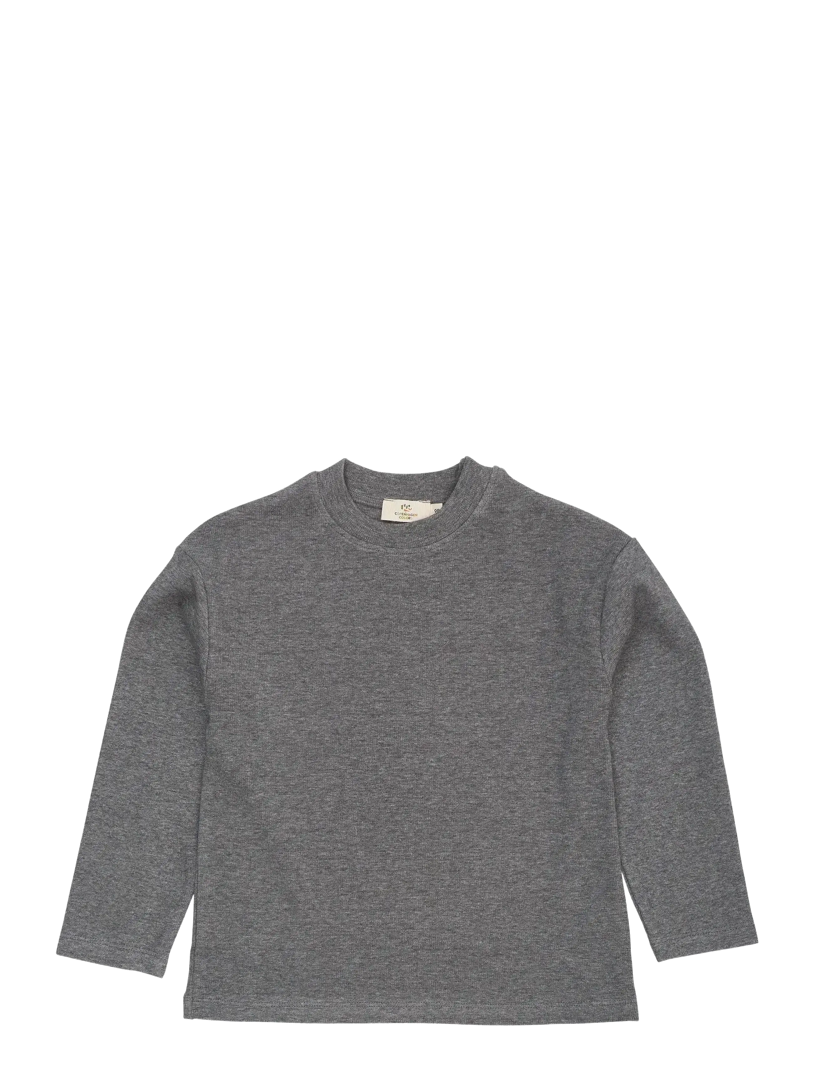 Copenhagen Colors - MODAL RIB LS BLOUSE W. DROP SHOULDER - langærmede t-shirts - grey mel - 0