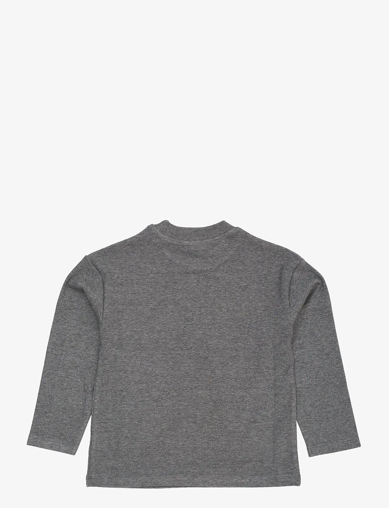 Copenhagen Colors - MODAL RIB LS BLOUSE W. DROP SHOULDER - long-sleeved t-shirts - grey mel - 1