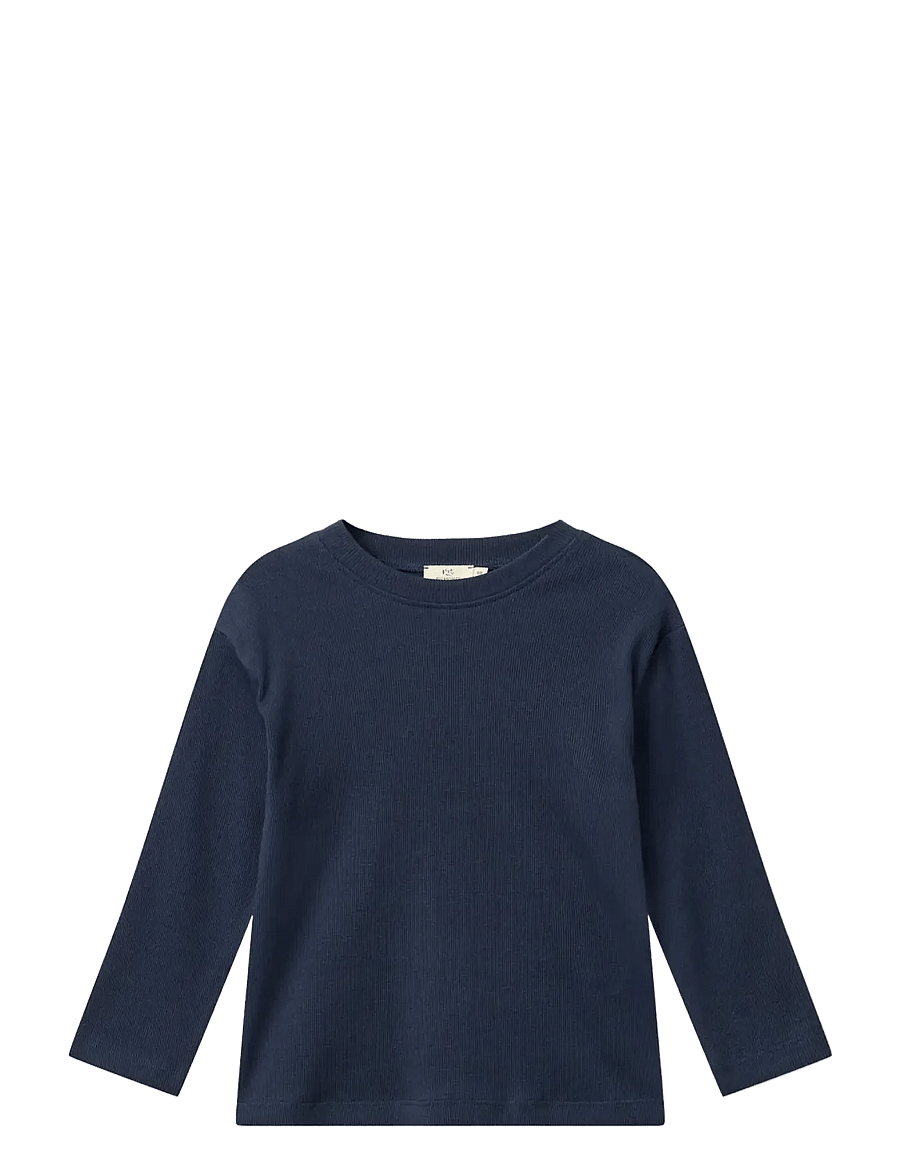Copenhagen Colors - Long-sleeved Modal Rib T-shirt w. dropped shoulder - langärmelig - navy - 0
