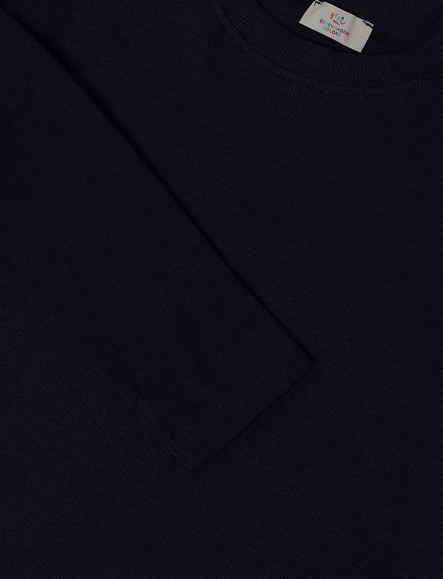 Copenhagen Colors - MODAL RIB LS BLOUSE W. DROP SHOULDER - langærmede t-shirts - navy - 2