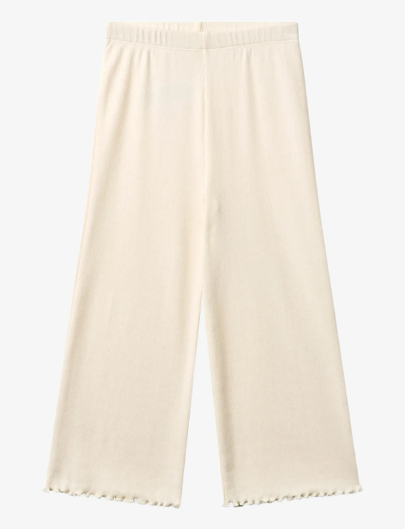 Copenhagen Colors - MODAL RIB WIDE PANTS - babybukser - cream - 0