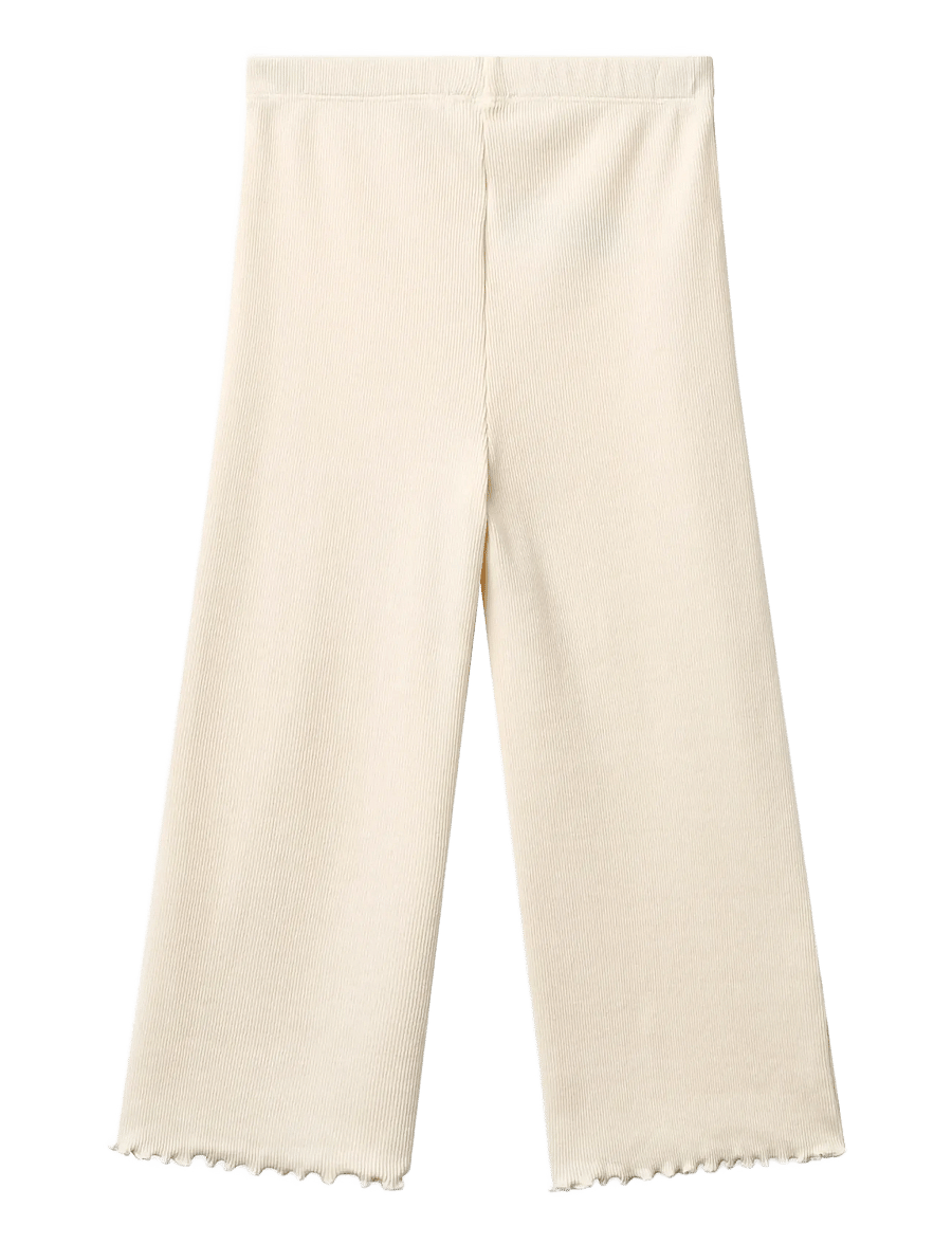 Copenhagen Colors - Modal Rib Wide Pants - babyhosen - cream - 1