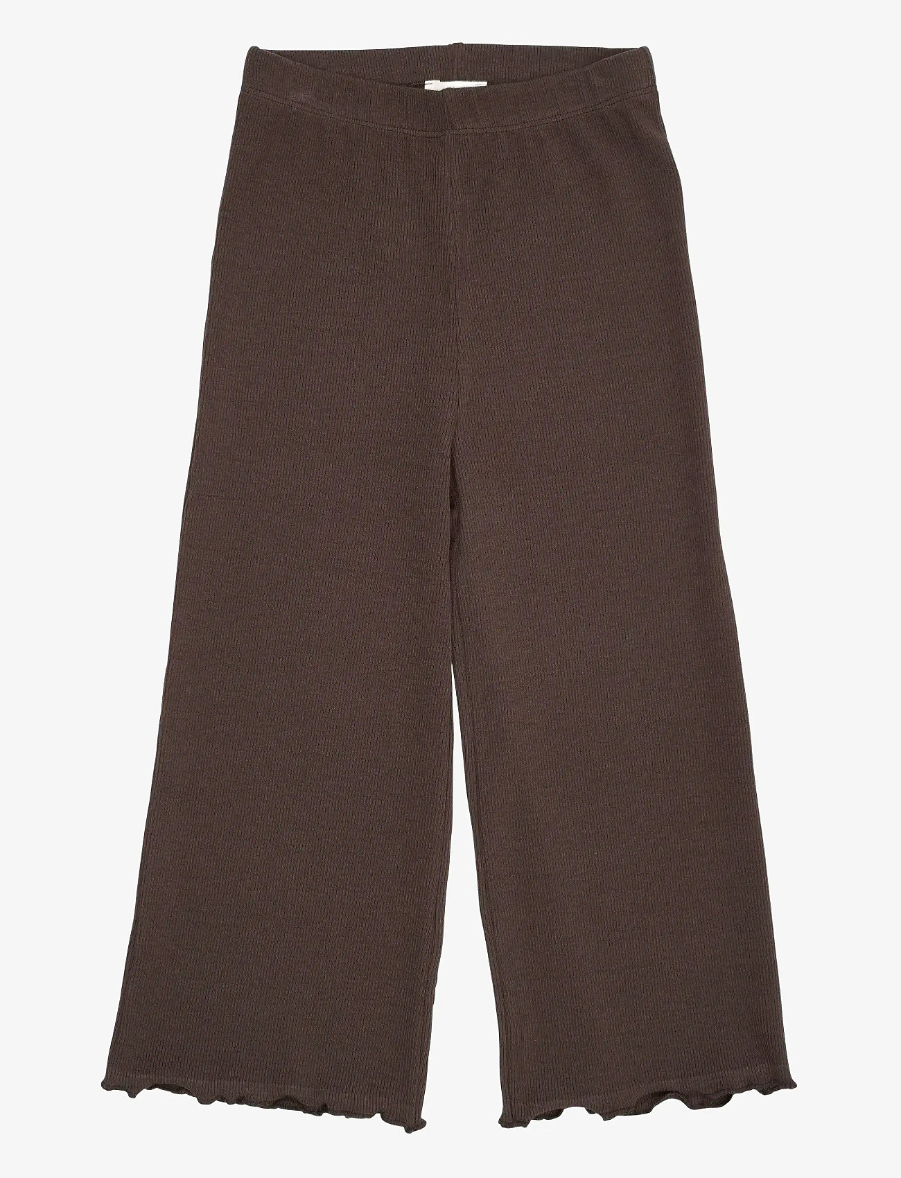 Copenhagen Colors - MODAL RIB WIDE PANTS - babyhosen - dk brown - 0