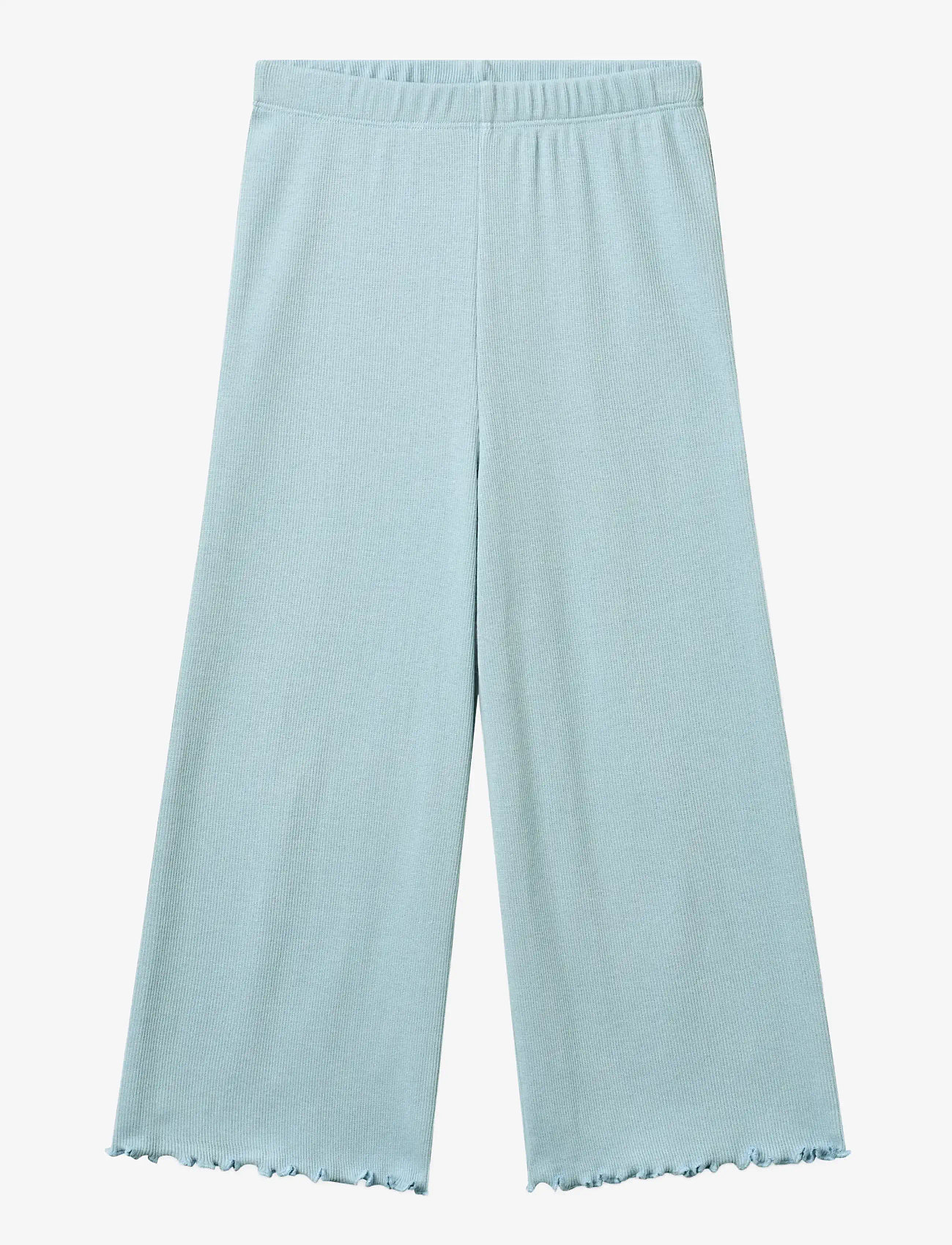 Copenhagen Colors - MODAL RIB WIDE PANTS - babybukser - dusty blue - 0