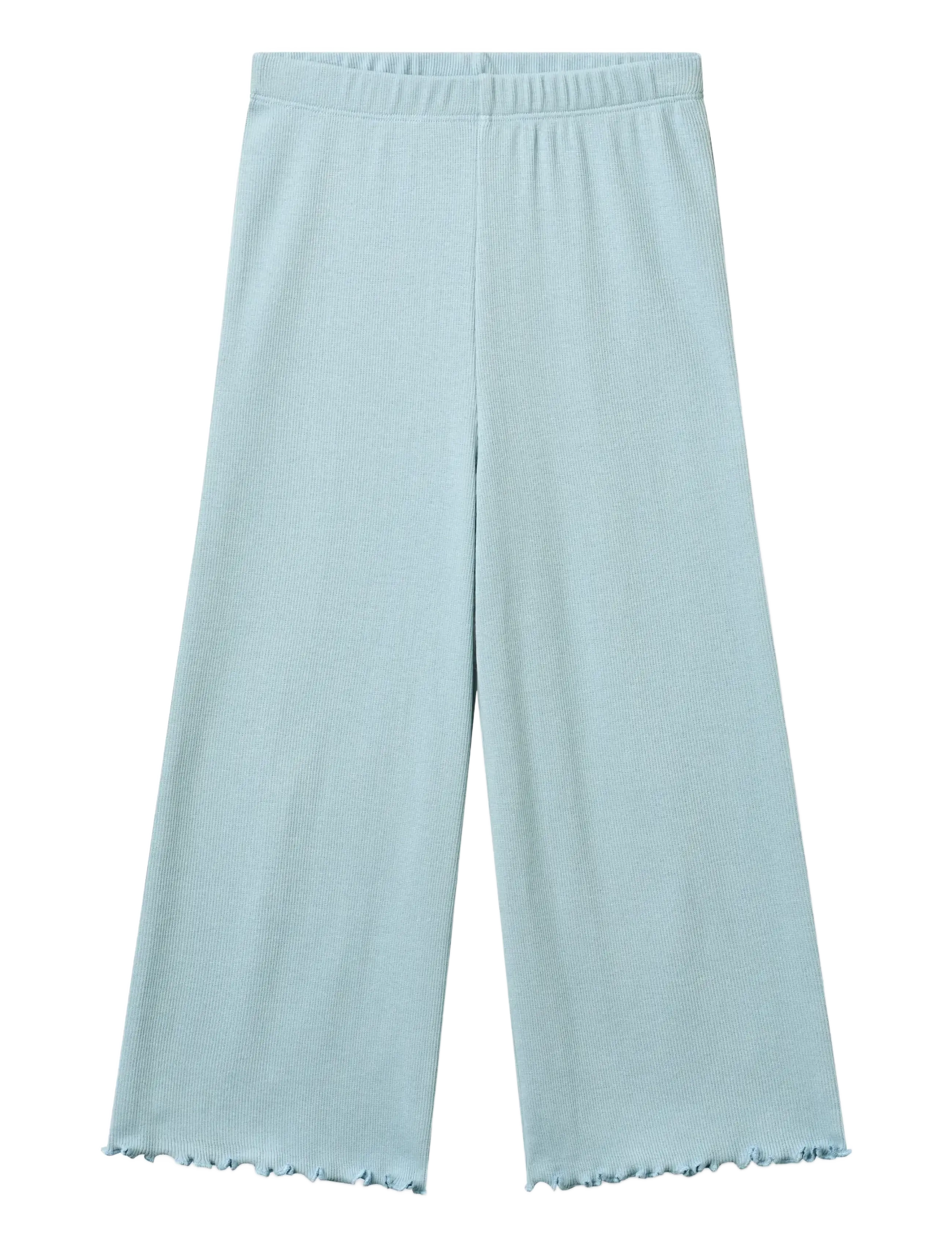 Copenhagen Colors MODAL RIB WIDE PANTS - Bukser - DUSTY BLUE / blue