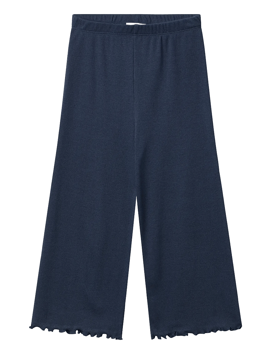 Copenhagen Colors - Modal Rib Wide Pants - babybyxor - navy - 0