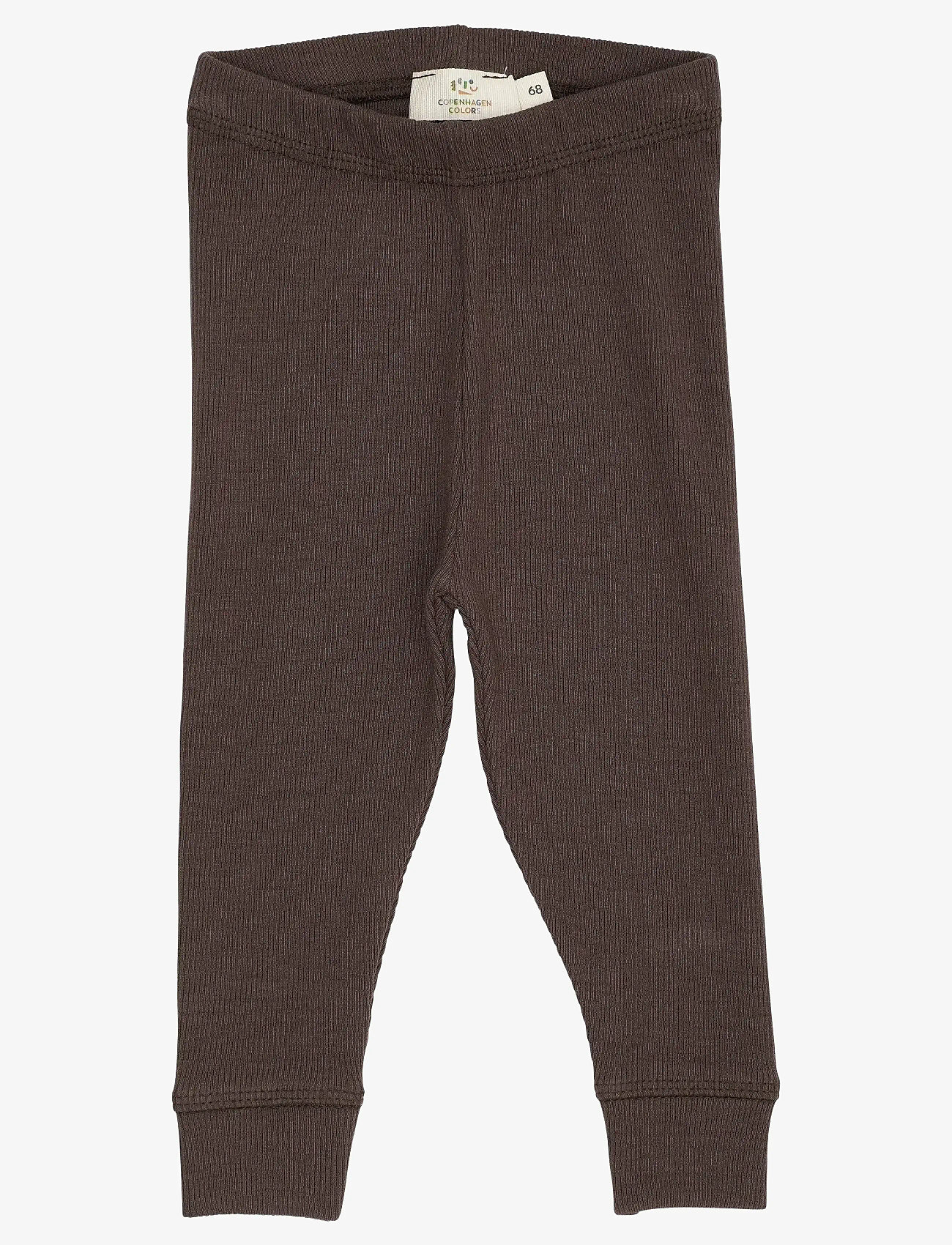 Copenhagen Colors - MODAL RIB LEGGINGS - leggings - dk brown - 0