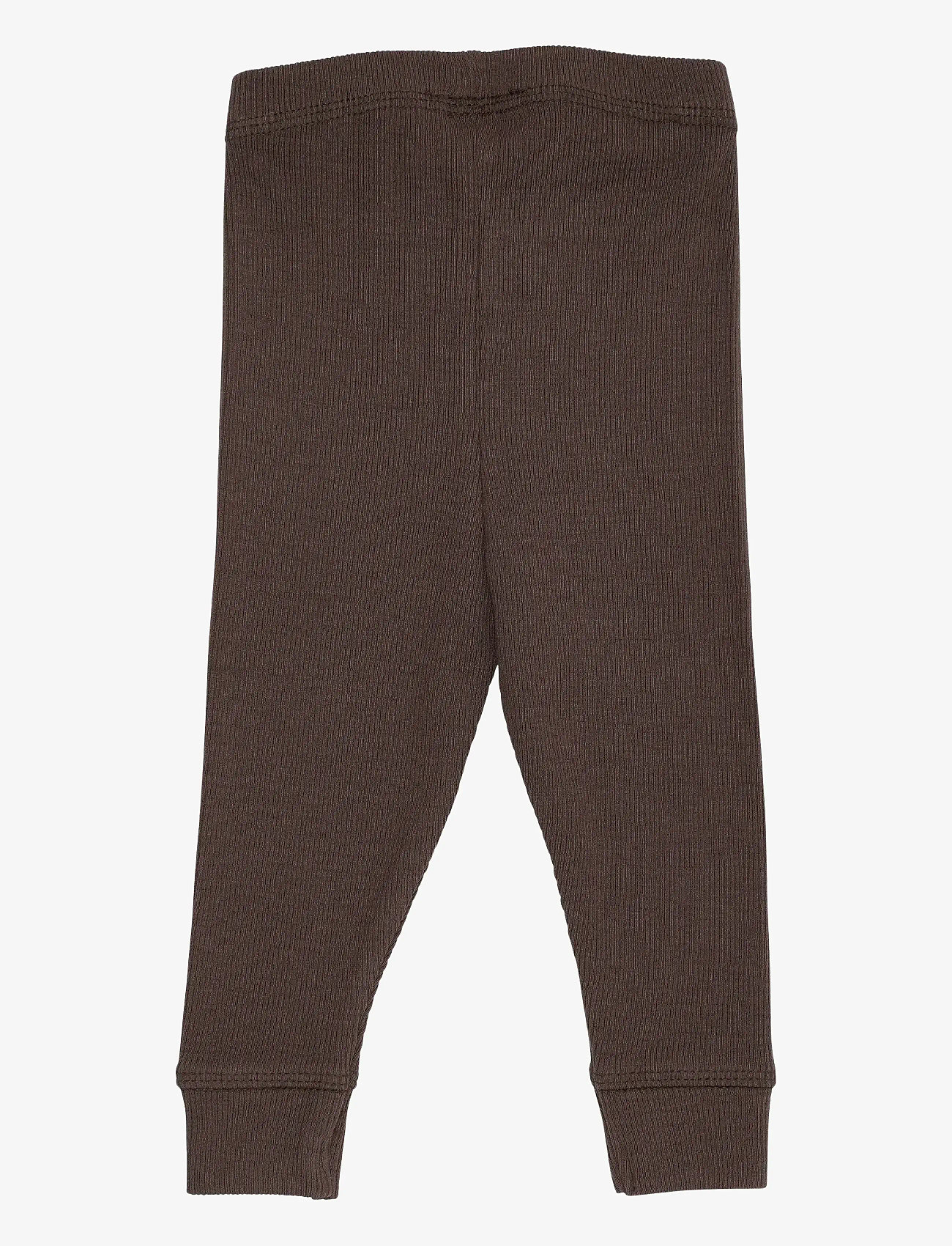 Copenhagen Colors - MODAL RIB LEGGINGS - leggings - dk brown - 1