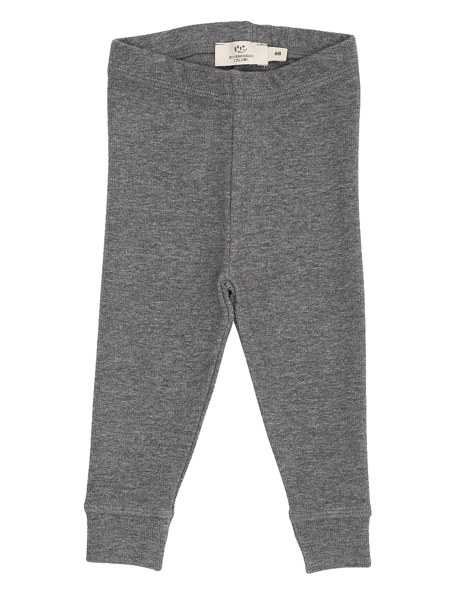 Copenhagen Colors - MODAL RIB LEGGINGS - leggings - grey mel. - 0