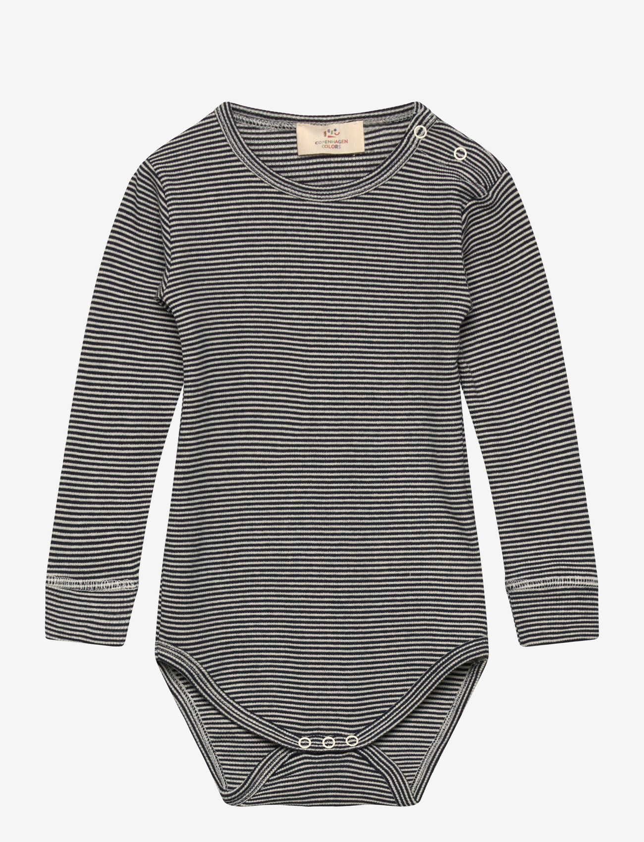 Copenhagen Colors - MODAL RIB LS BODY - long-sleeved bodies - navy/cream stripe - 0