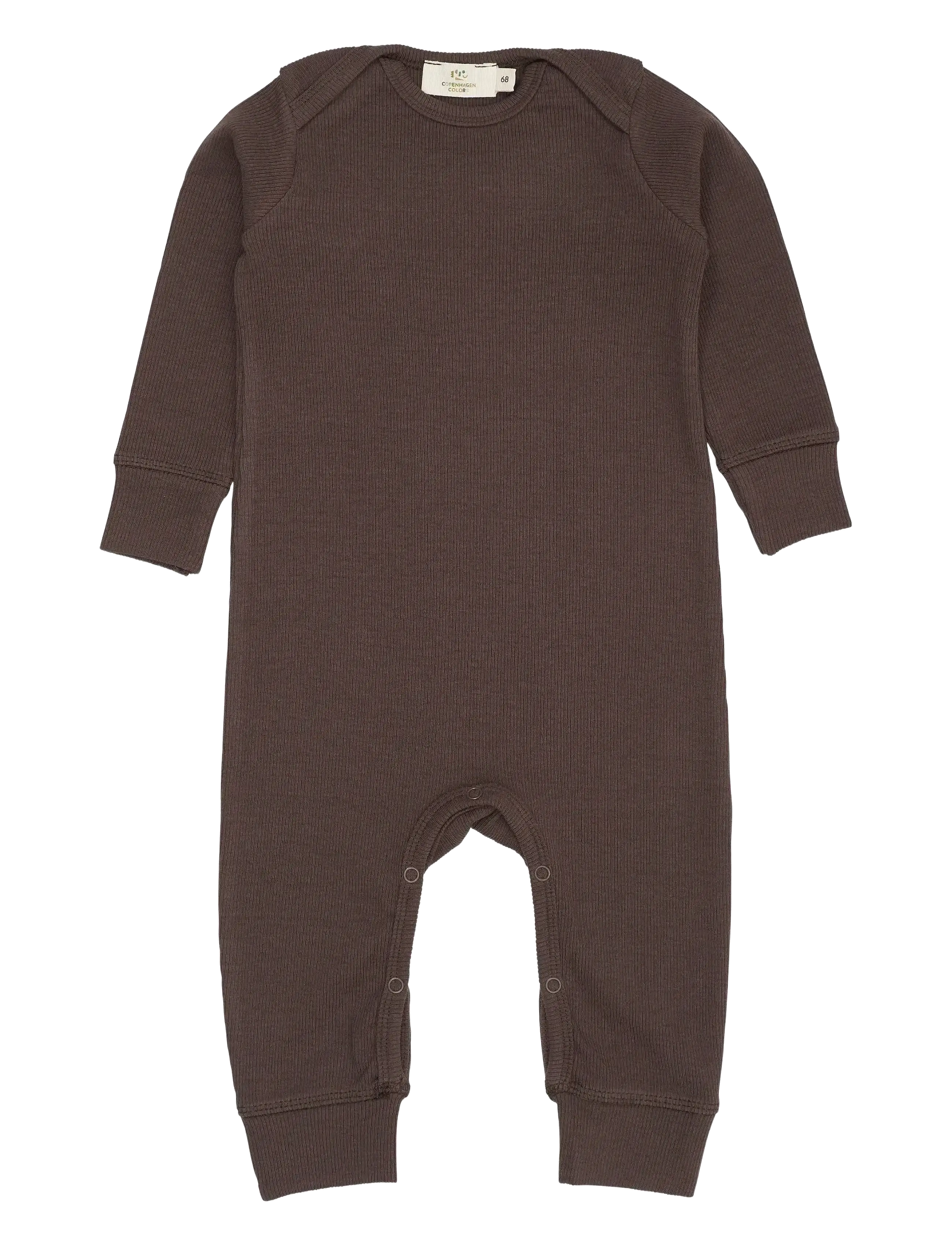 Copenhagen Colors Modal Full Body Romper, 86, Brown, Bodysuits > Langærmede Bodysuits, Børn