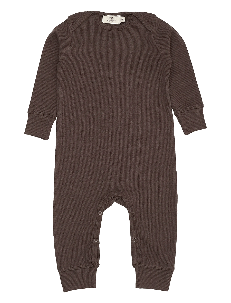 Copenhagen Colors - MODAL FULL BODY ROMPER - langärmelig - dk brown - 0