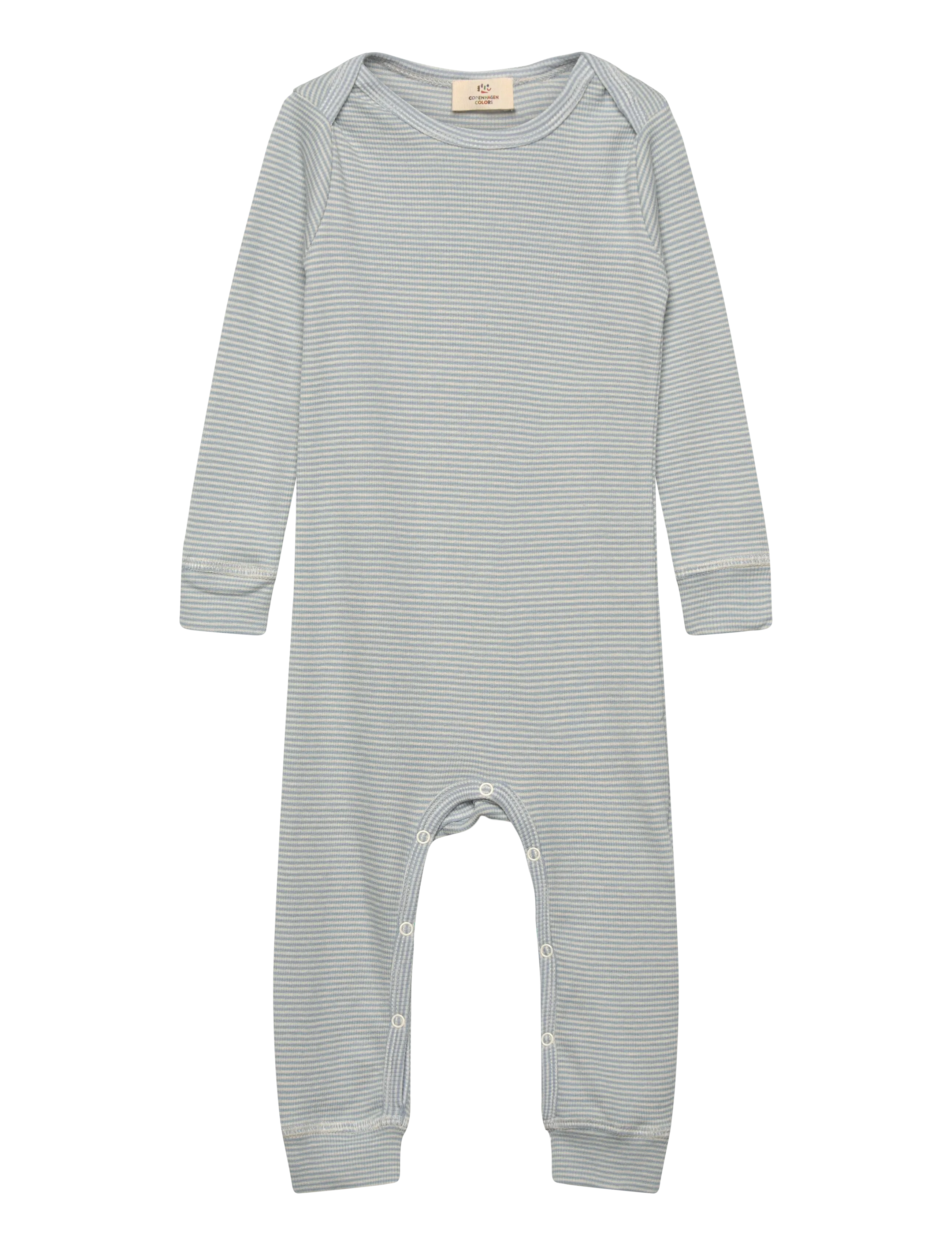 Copenhagen Colors Modal Full Body Romper, 68, Bodys, Blau - Long-sleeved Kinder