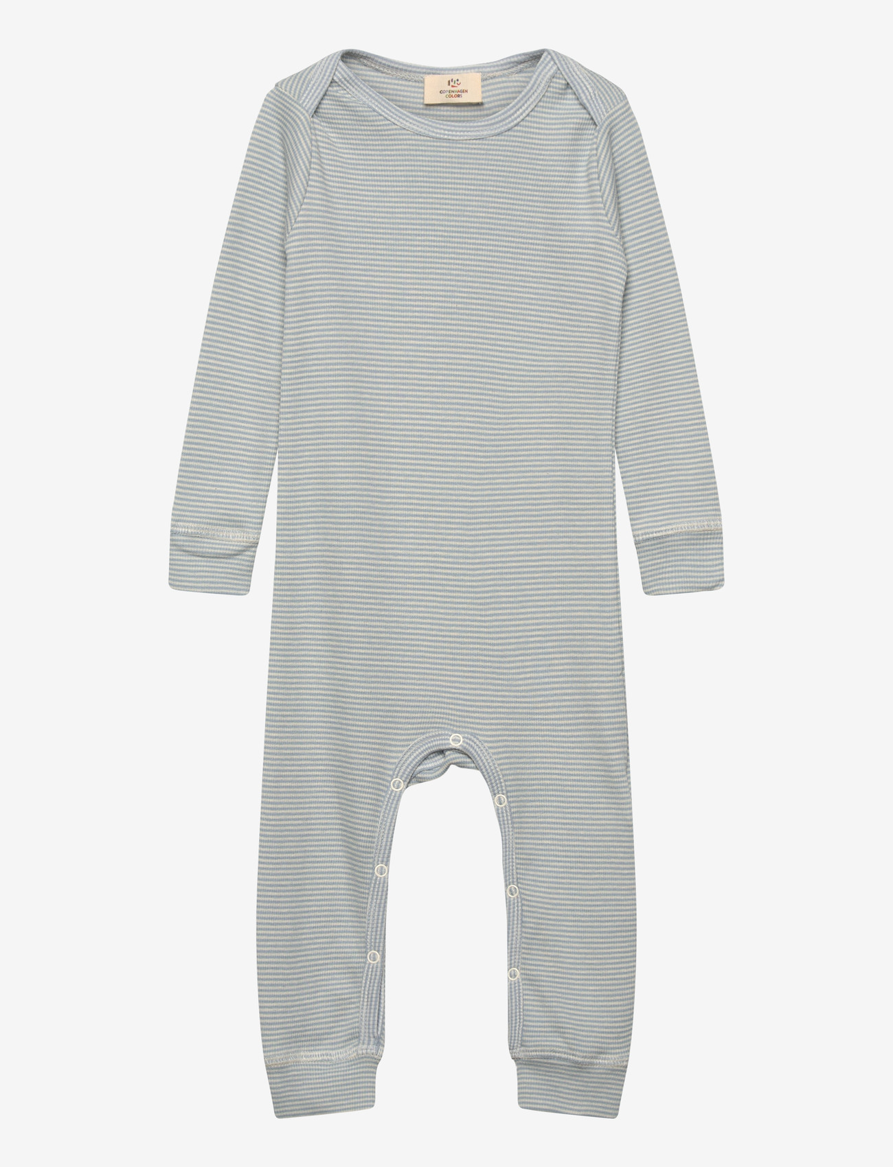 Copenhagen Colors - MODAL FULL BODY ROMPER - langärmelig - dusty blue/cream stripe - 0
