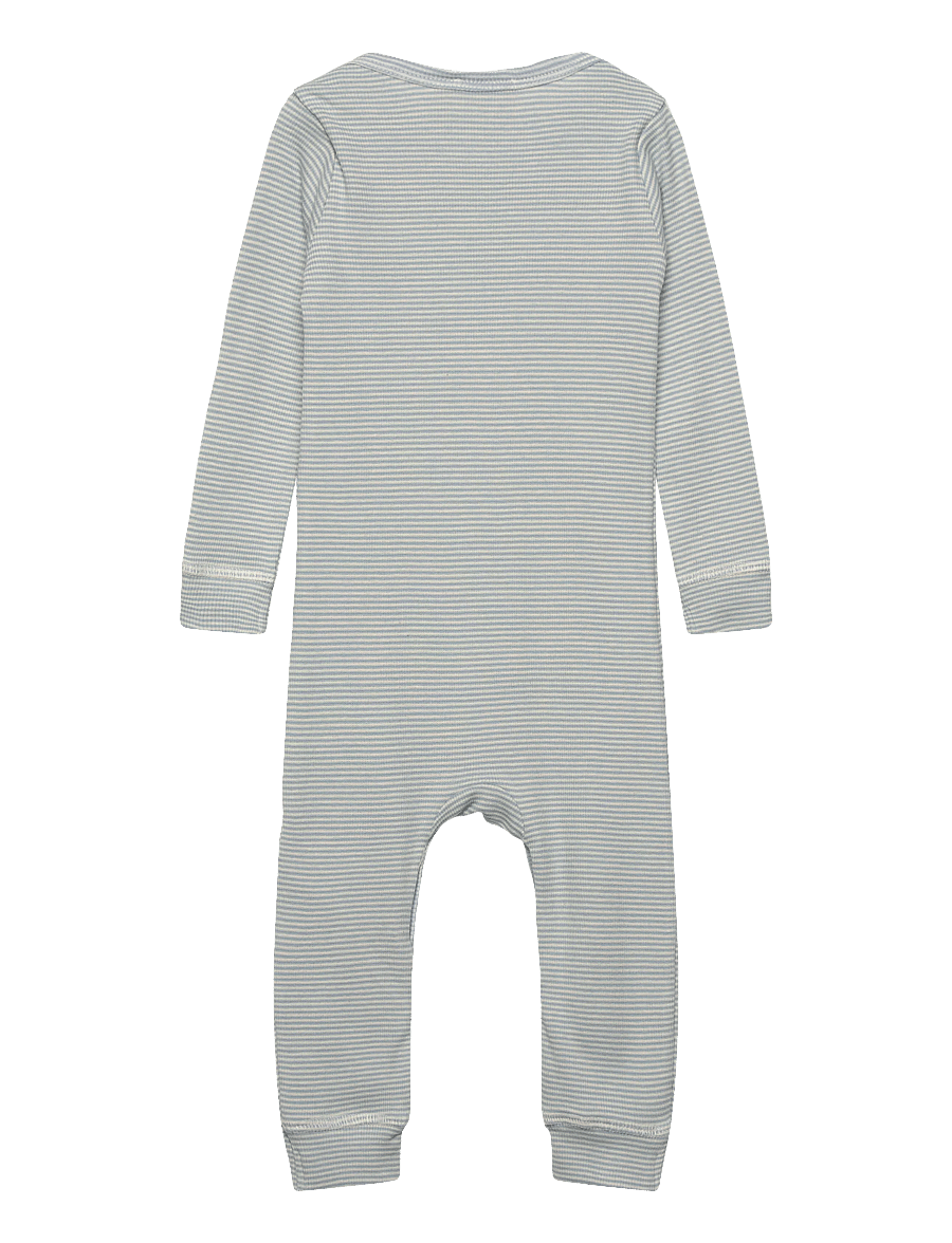 Copenhagen Colors - MODAL FULL BODY ROMPER - langärmelig - dusty blue/cream stripe - 1