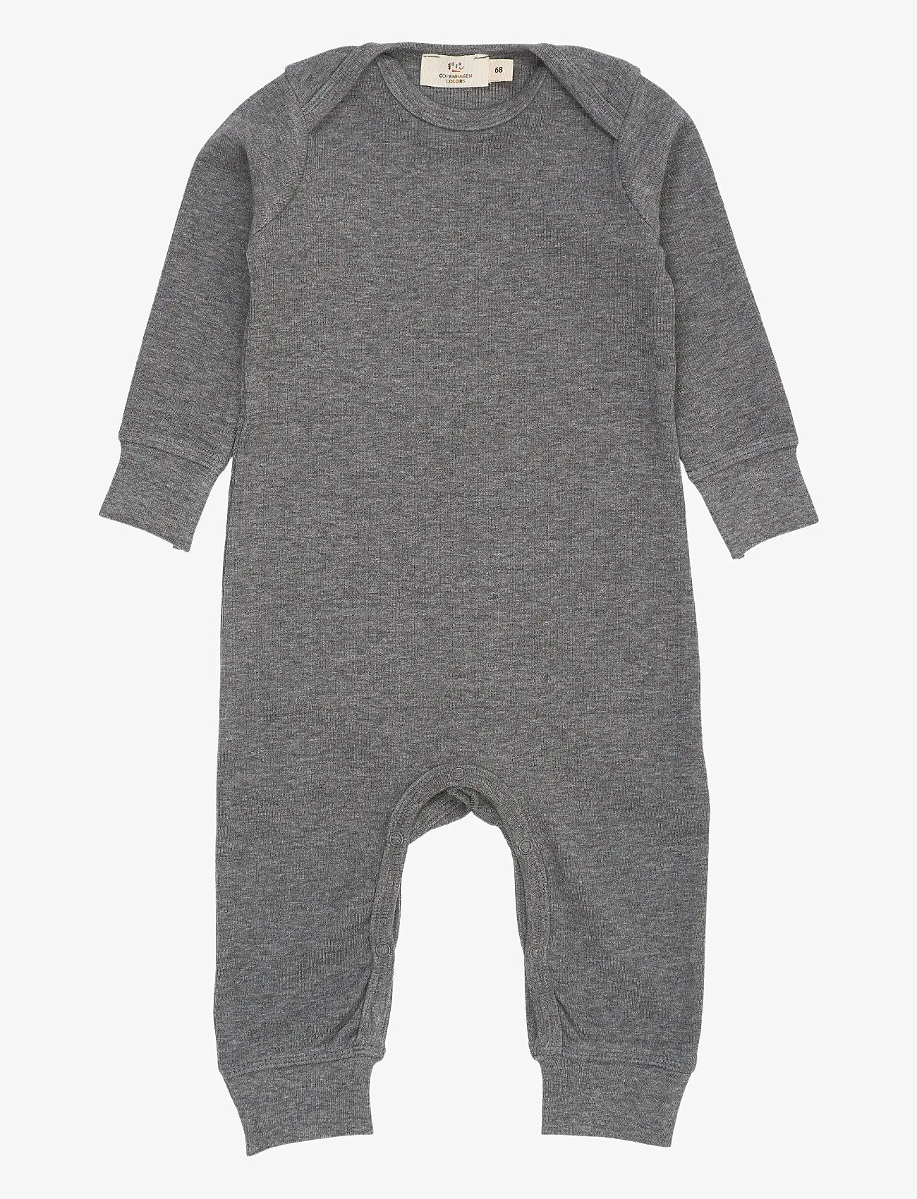 Copenhagen Colors - MODAL FULL BODY ROMPER - langärmelig - grey mel. - 0
