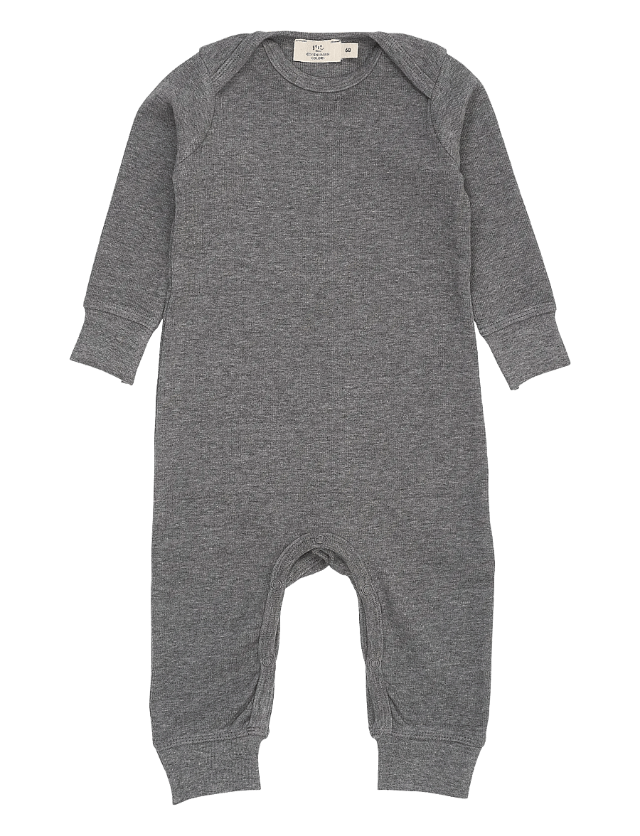 Copenhagen Colors - MODAL FULL BODY ROMPER - langärmelig - grey mel. - 0