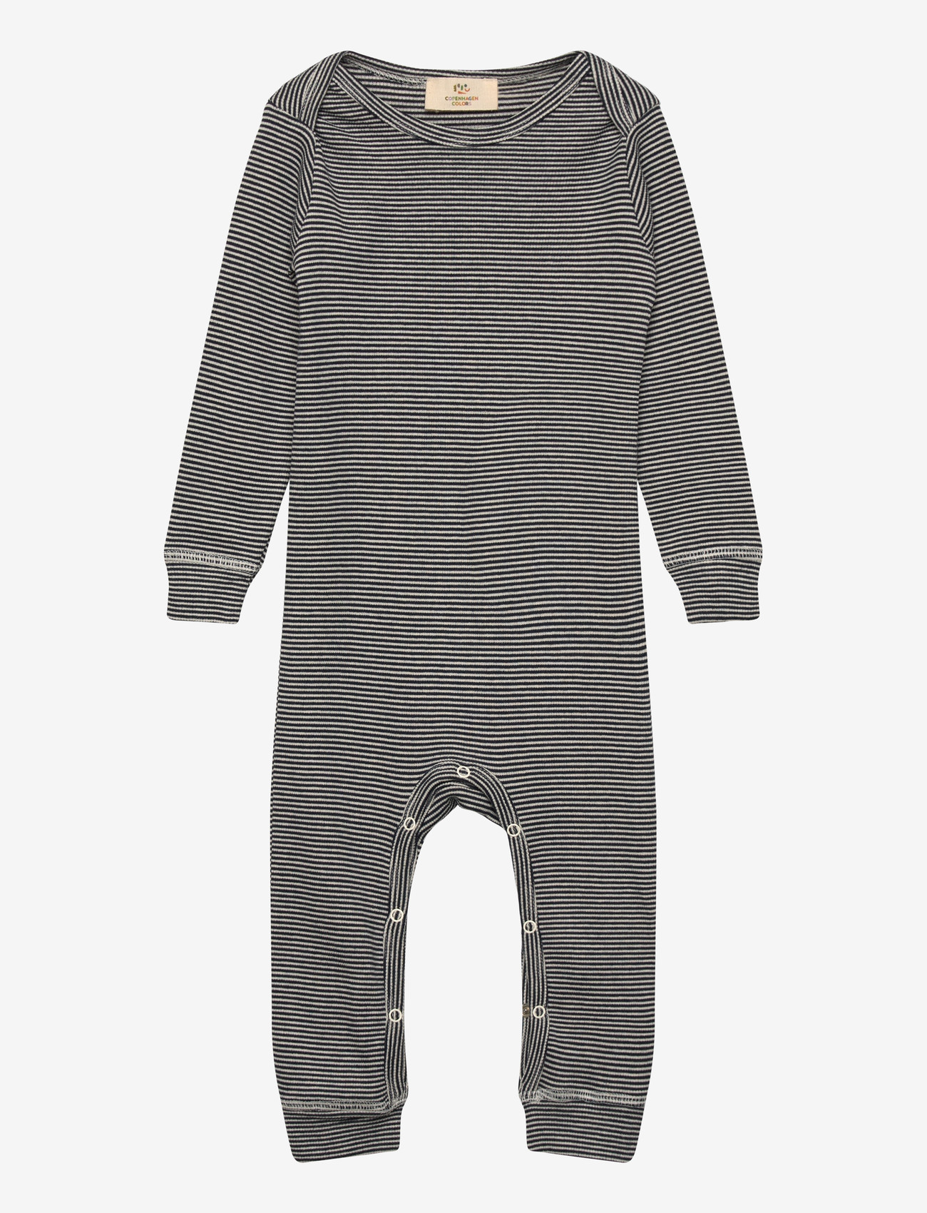 Copenhagen Colors - MODAL FULL BODY ROMPER - langærmede heldragter - navy/cream stripe - 0