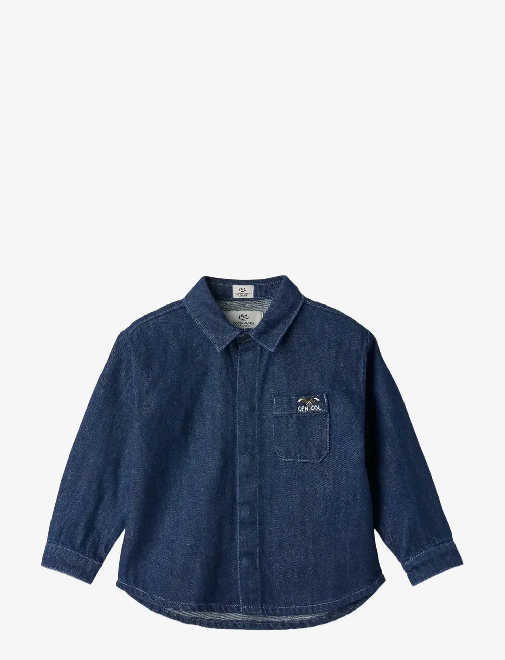 Copenhagen Colors - ORGANIC DENIM COWBOY SHIRT - REGULAR FIT - långärmade skjortor - dark indigo blue washed - 0