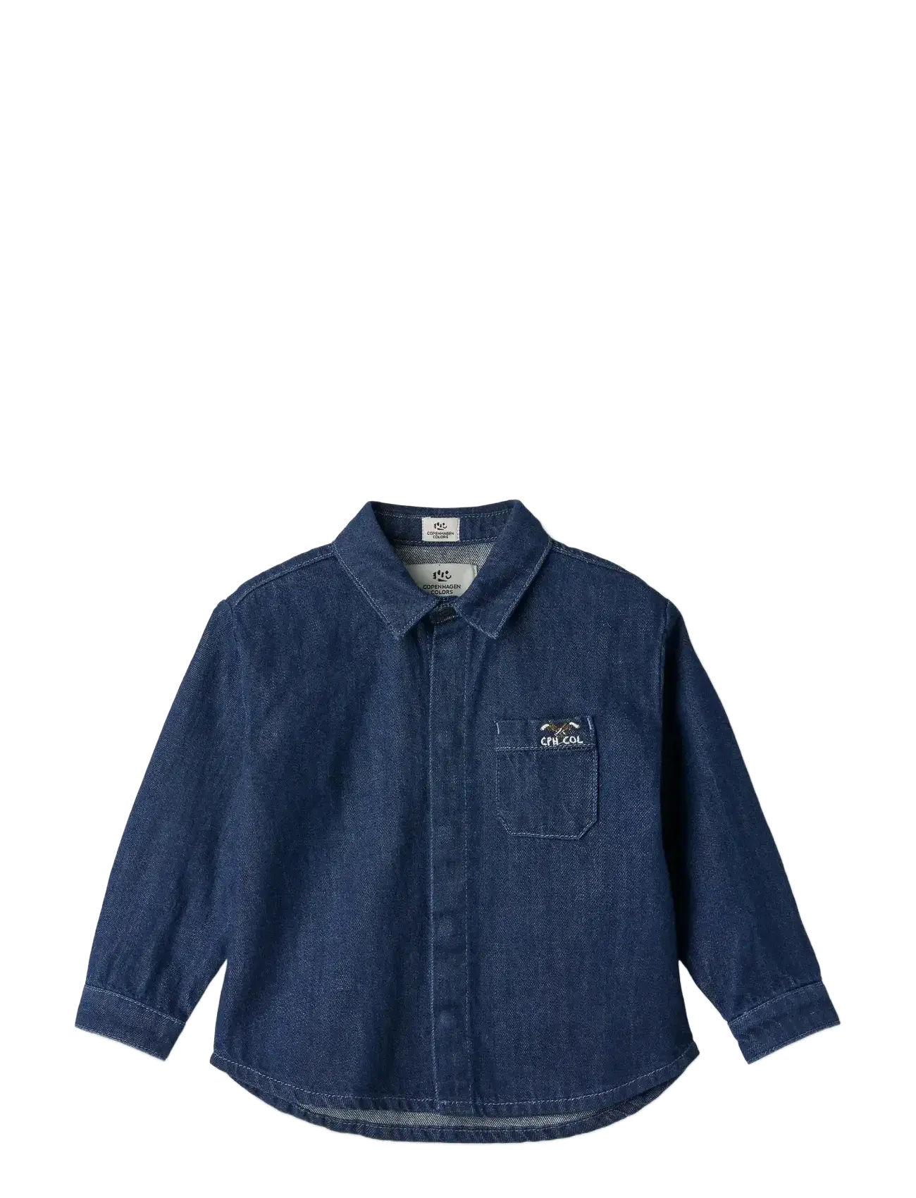 Copenhagen Colors ORGANIC DENIM COWBOY SHIRT - REGULAR FIT - Basics - DARK INDIGO BLUE WASHED / navy