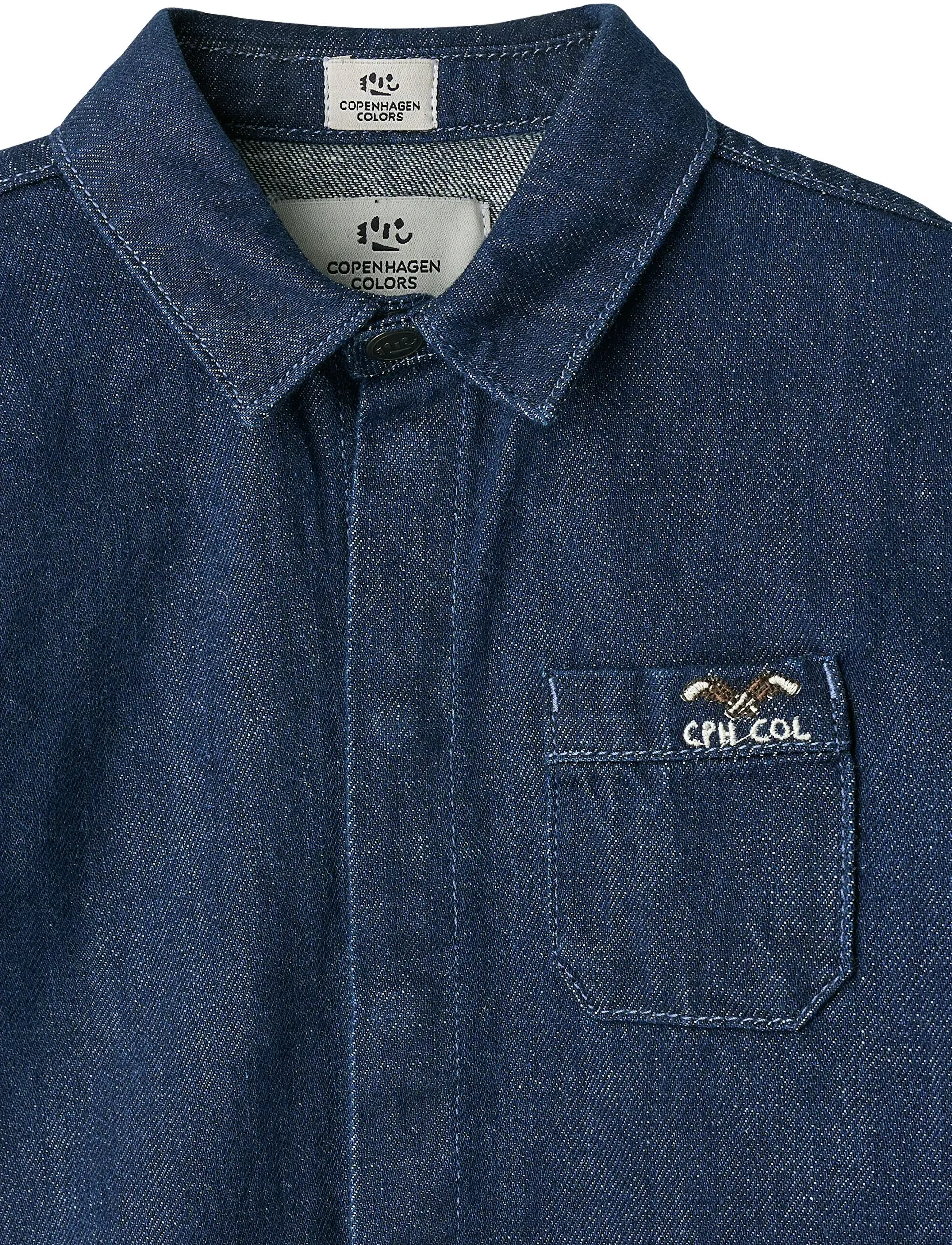 Copenhagen Colors - ORGANIC DENIM COWBOY SHIRT - REGULAR FIT - chemises à manches longues - dark indigo blue washed - 2