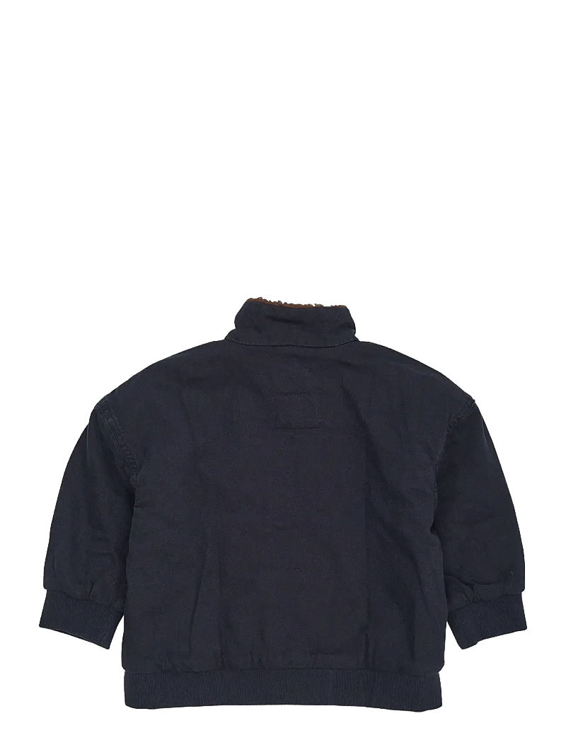Copenhagen Colors - TWILL BUMPER JACKET W. SHERPA COLLAR - lendurijakid - navy - 1