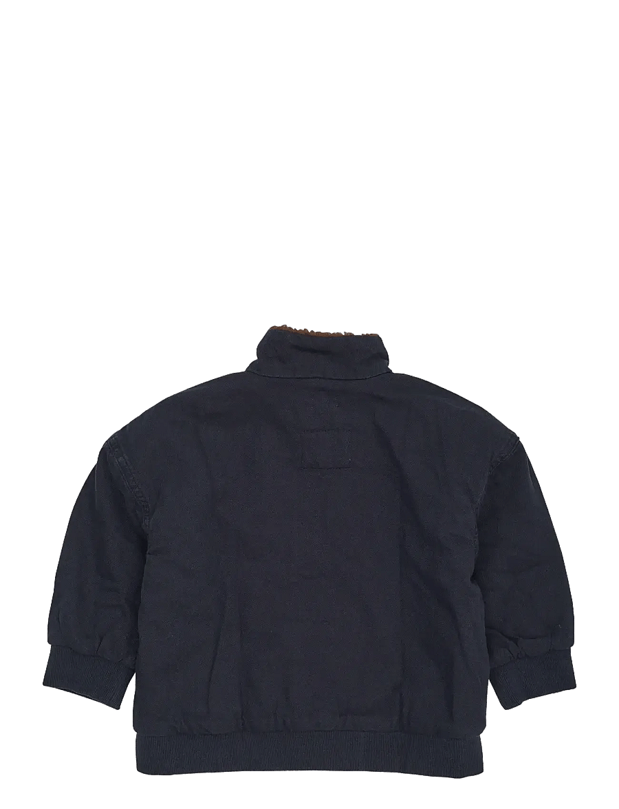 Copenhagen Colors - TWILL BUMPER JACKET W. SHERPA COLLAR - bomberjacken - navy - 1