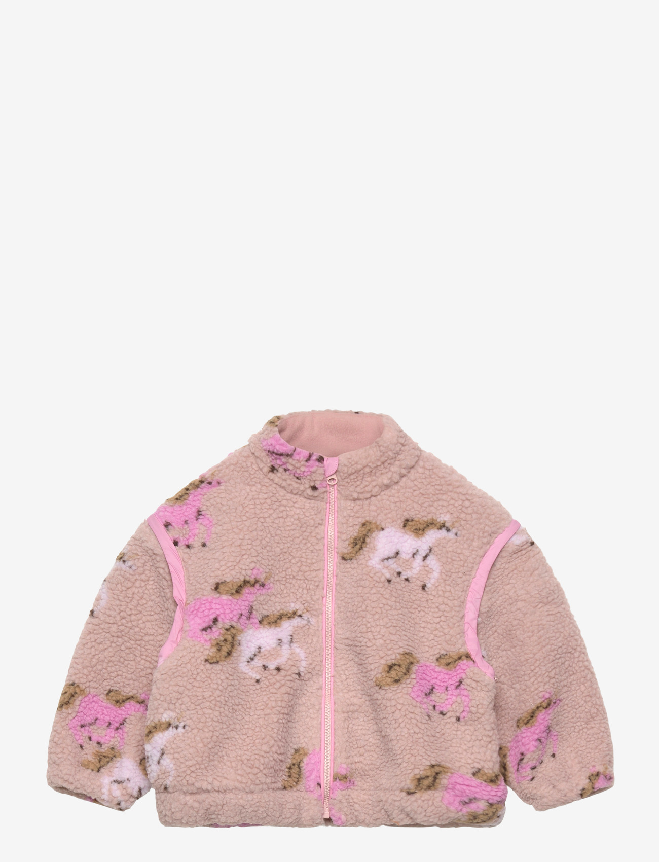 Copenhagen Colors - PRINTED TEDDY JACKET W. REMOVABLE SLEEVES - fleecejacken - rose/unicorn comb. - 0