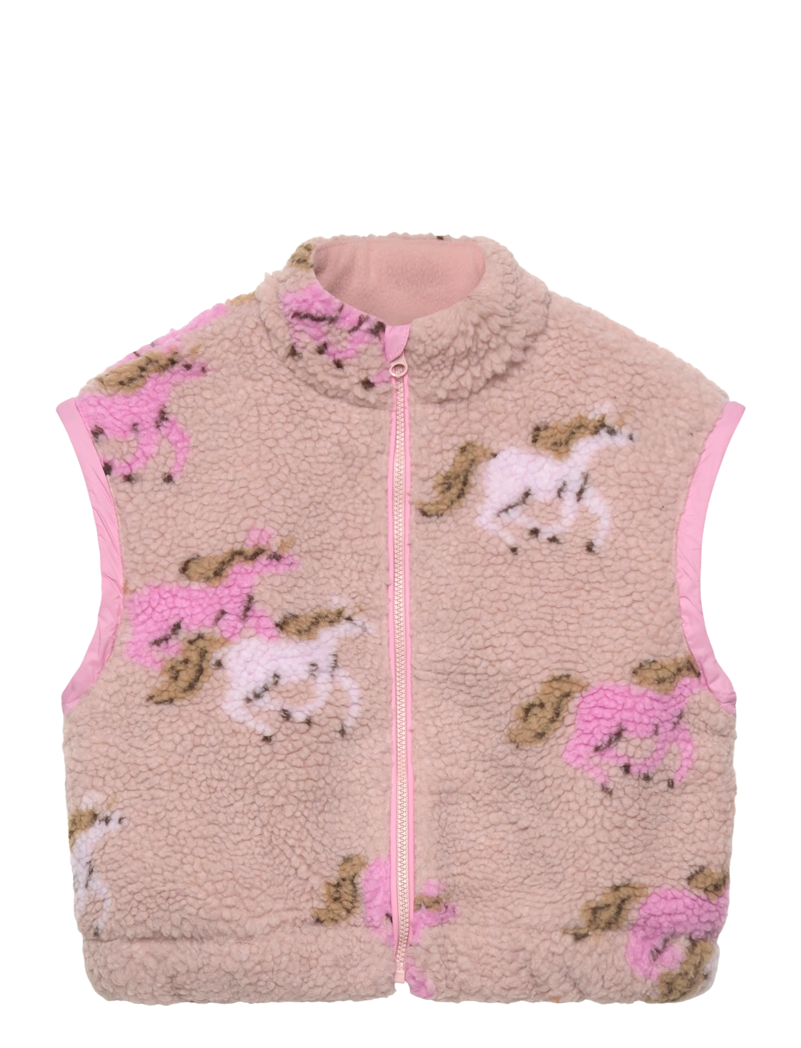 Copenhagen Colors - PRINTED TEDDY JACKET W. REMOVABLE SLEEVES - efterårsjakker - rose/unicorn comb. - 2