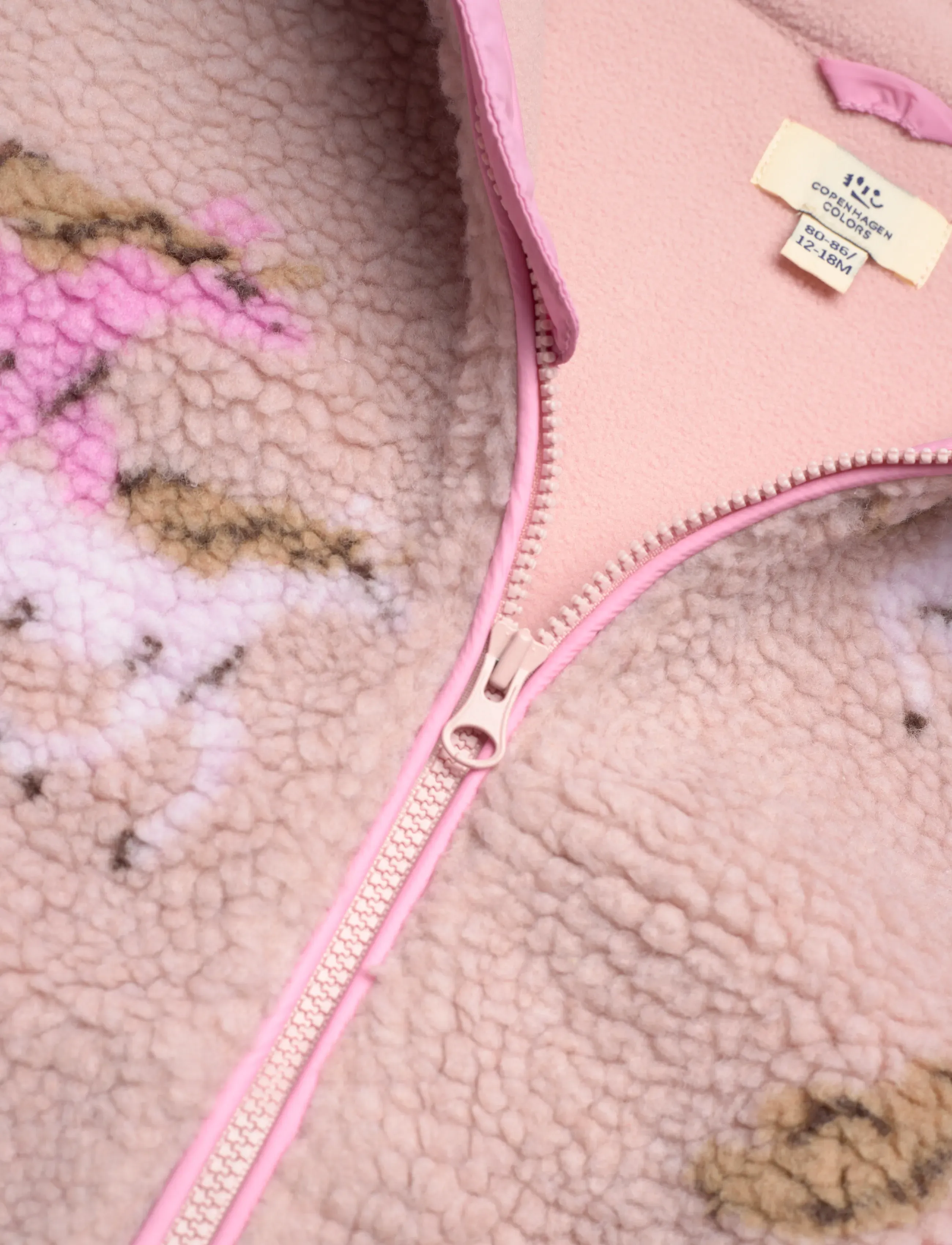 Copenhagen Colors - PRINTED TEDDY JACKET W. REMOVABLE SLEEVES - efterårsjakker - rose/unicorn comb. - 3