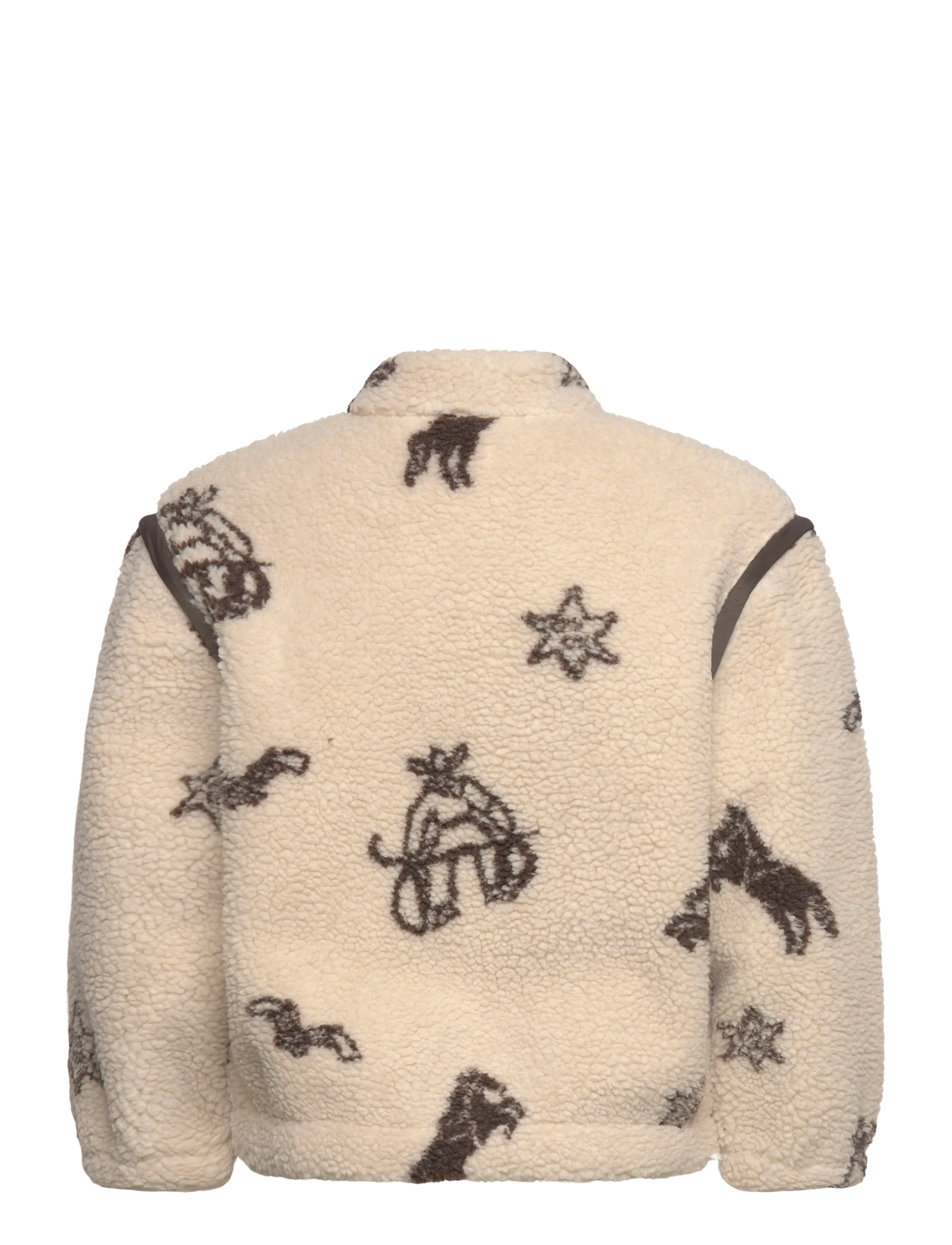 Copenhagen Colors - PRINTED TEDDY JACKET W. REMOVABLE SLEEVES - fleecejacken - sand/cowboy comb. - 1
